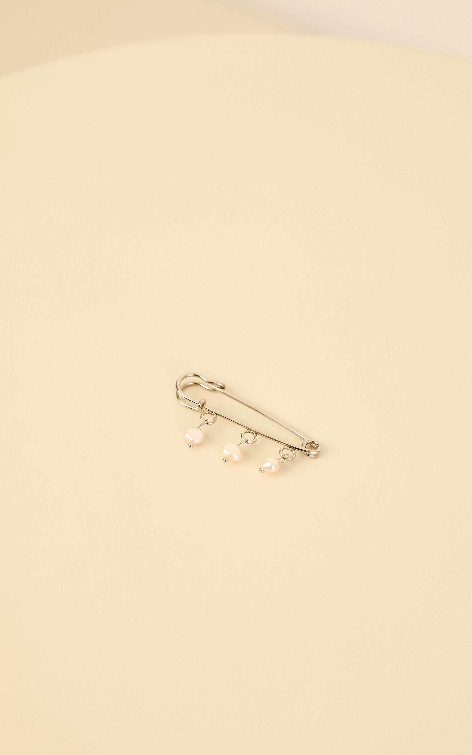 Alfinete Pingentes Pin Perola Prateado