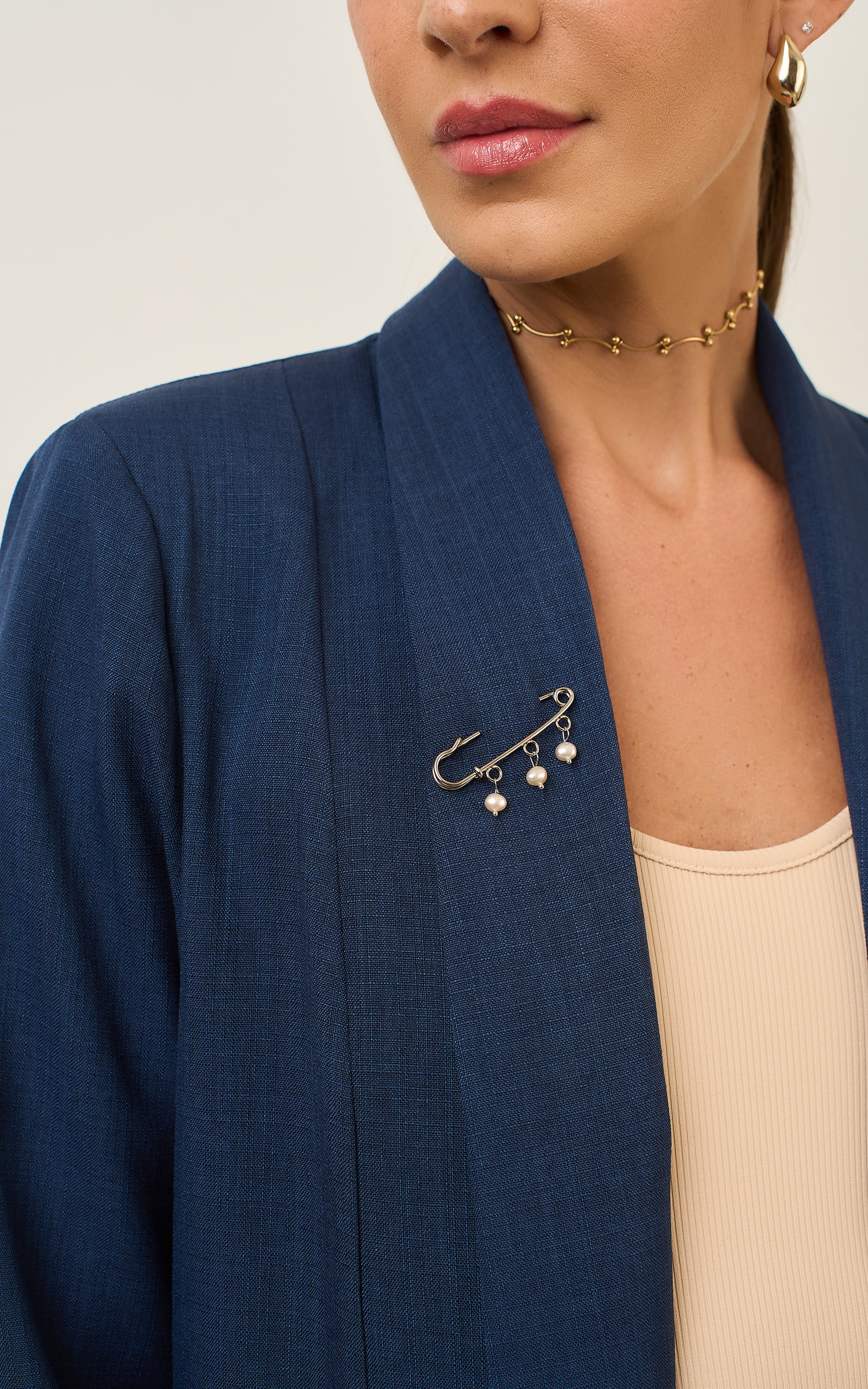 Alfinete Pingentes Pin Perola Prateado