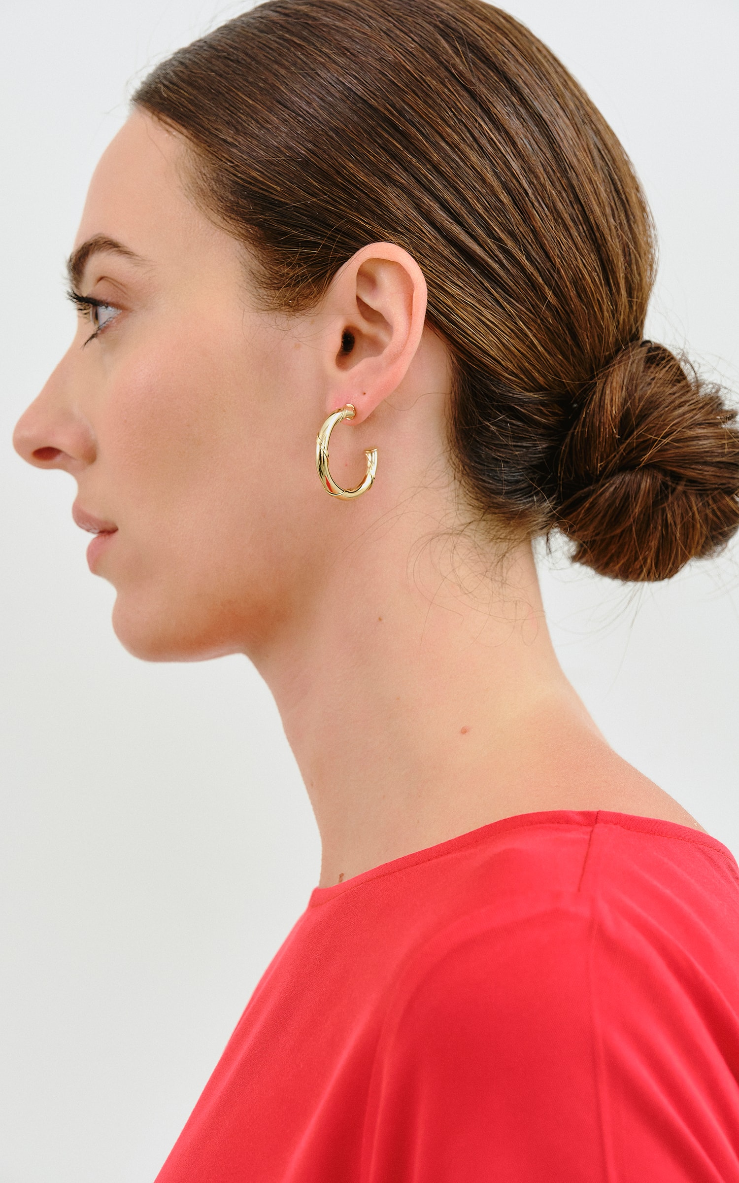 Argola Espiral Dourado