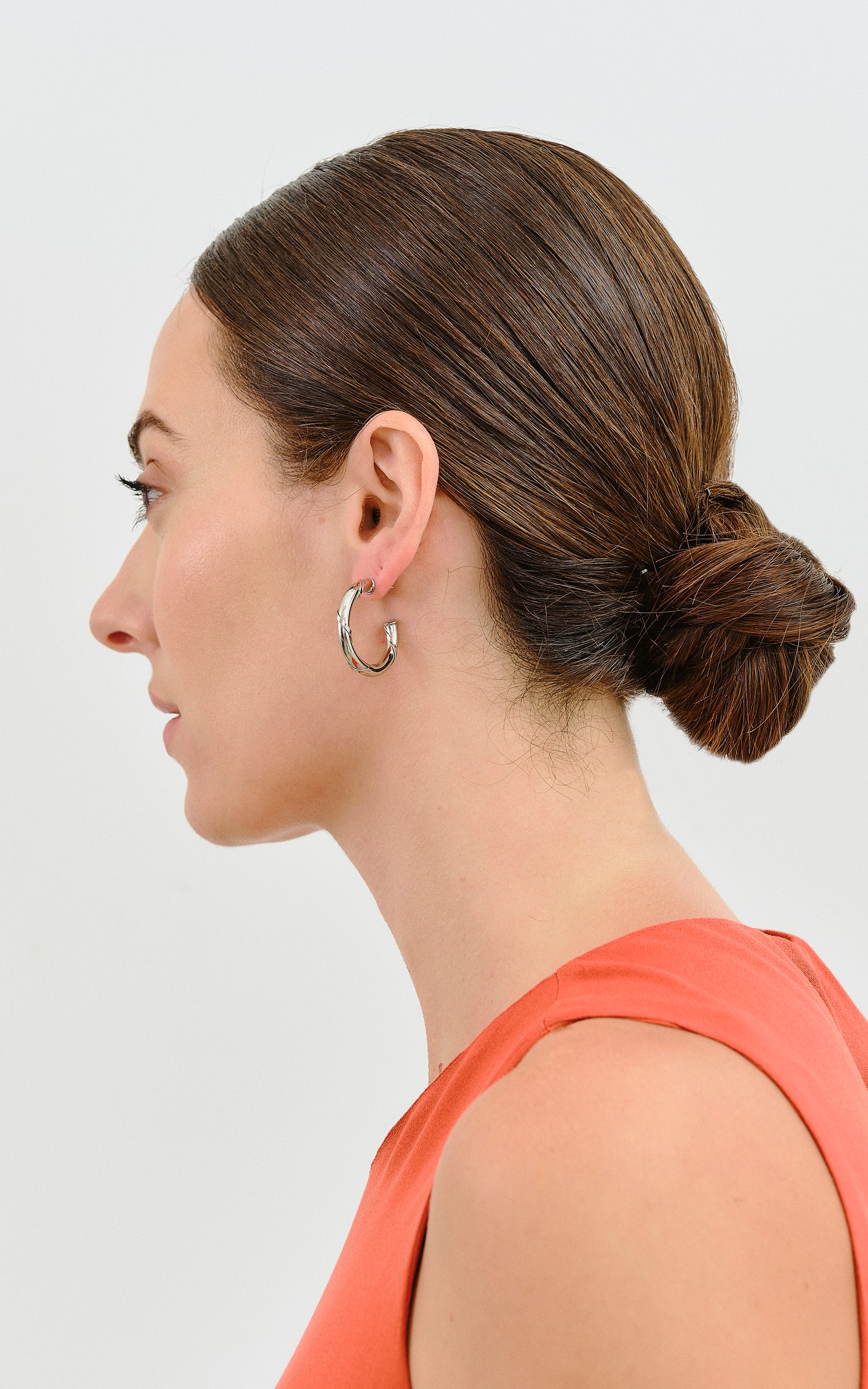 Argola Espiral Prateado