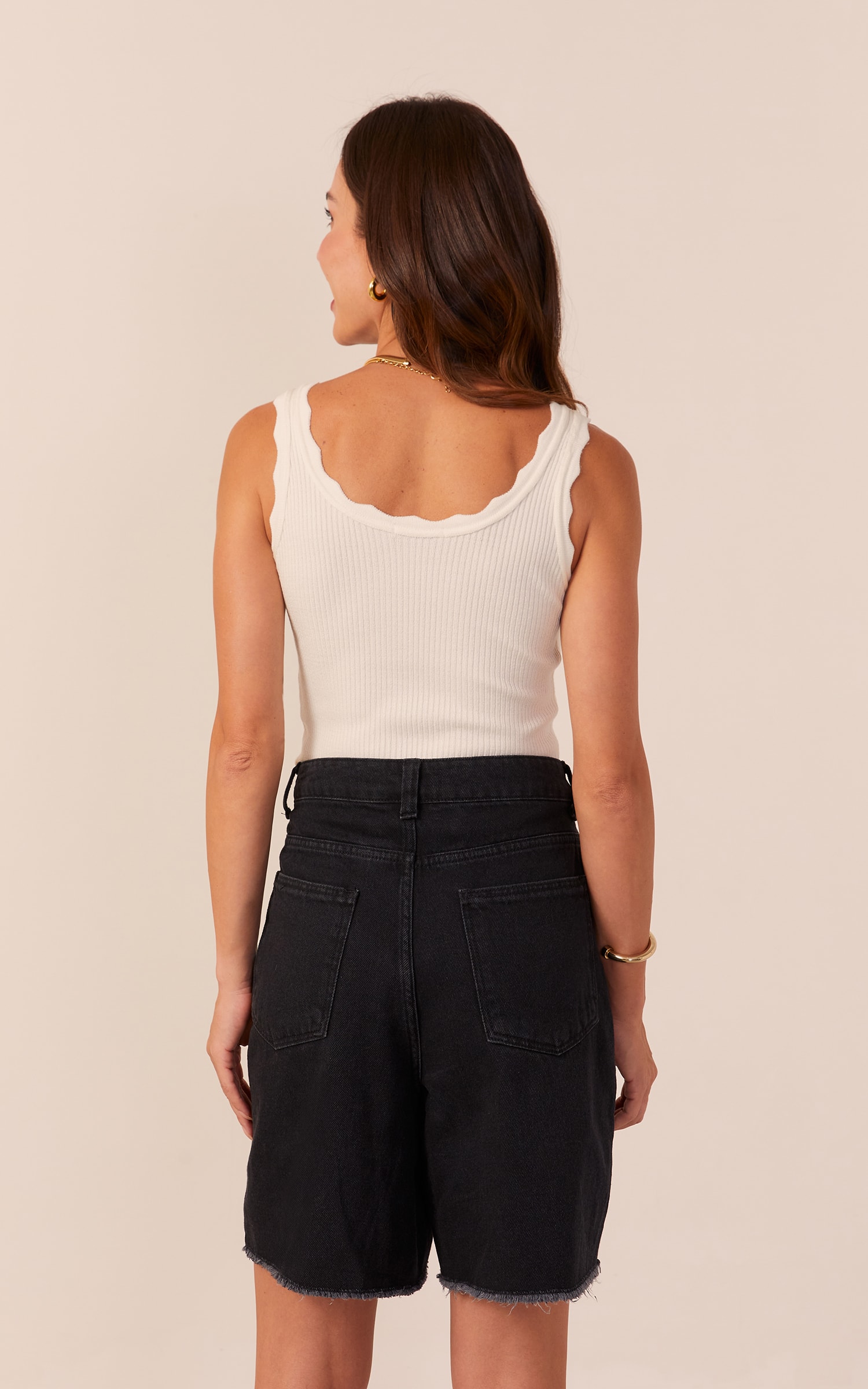 Bermuda Jeans Preto