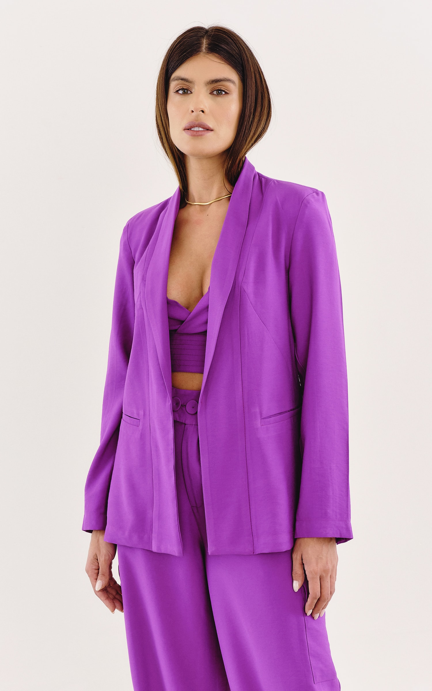 Blazer Abrigo Roxo