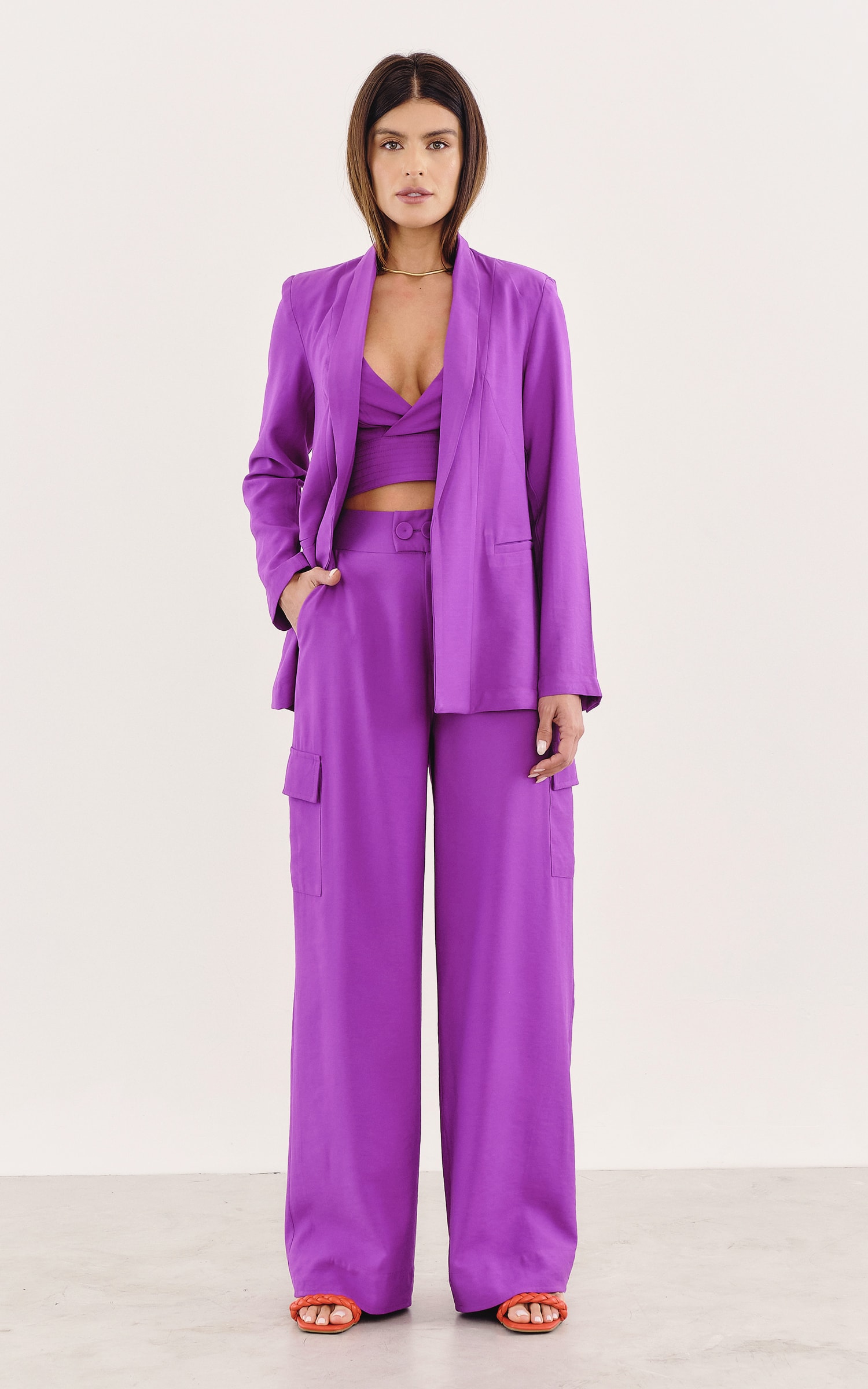Blazer Abrigo Roxo