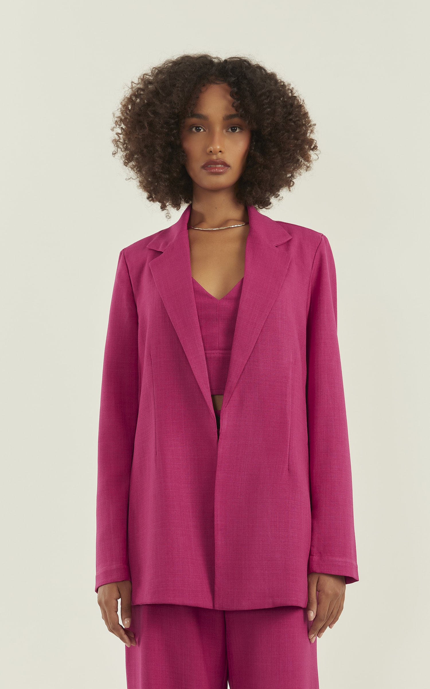 Blazer Aura Basic Fúcsia