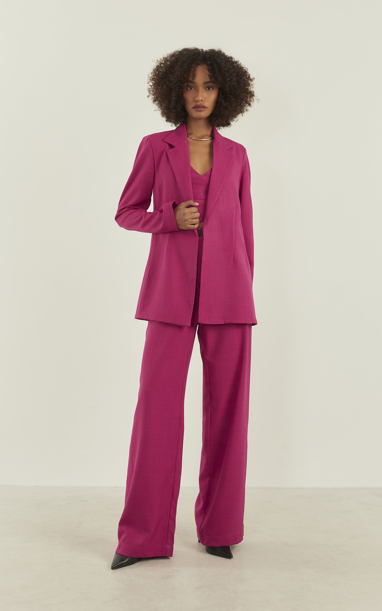 Blazer Aura Basic Fúcsia