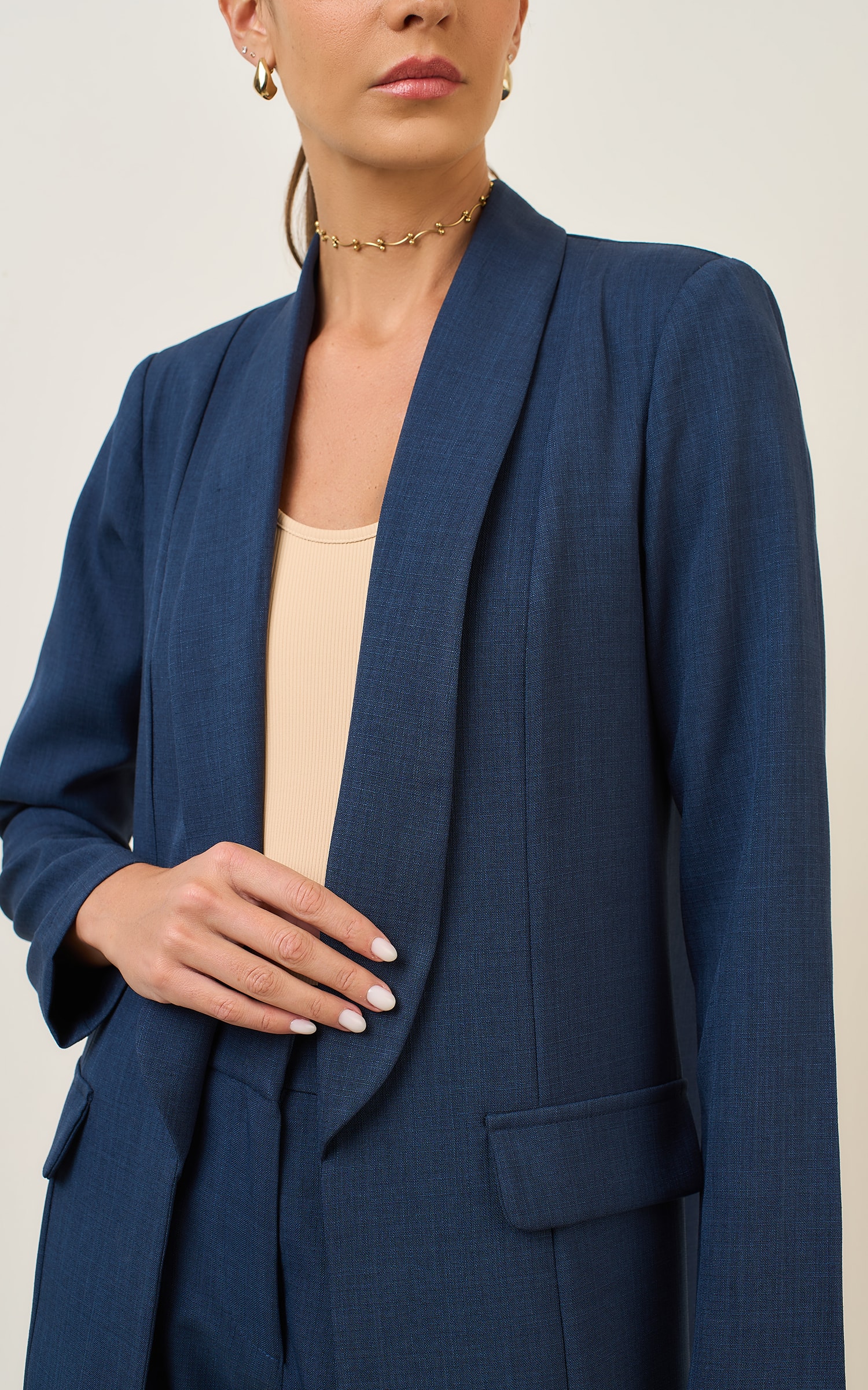 Blazer Basic Mosaic Marinho