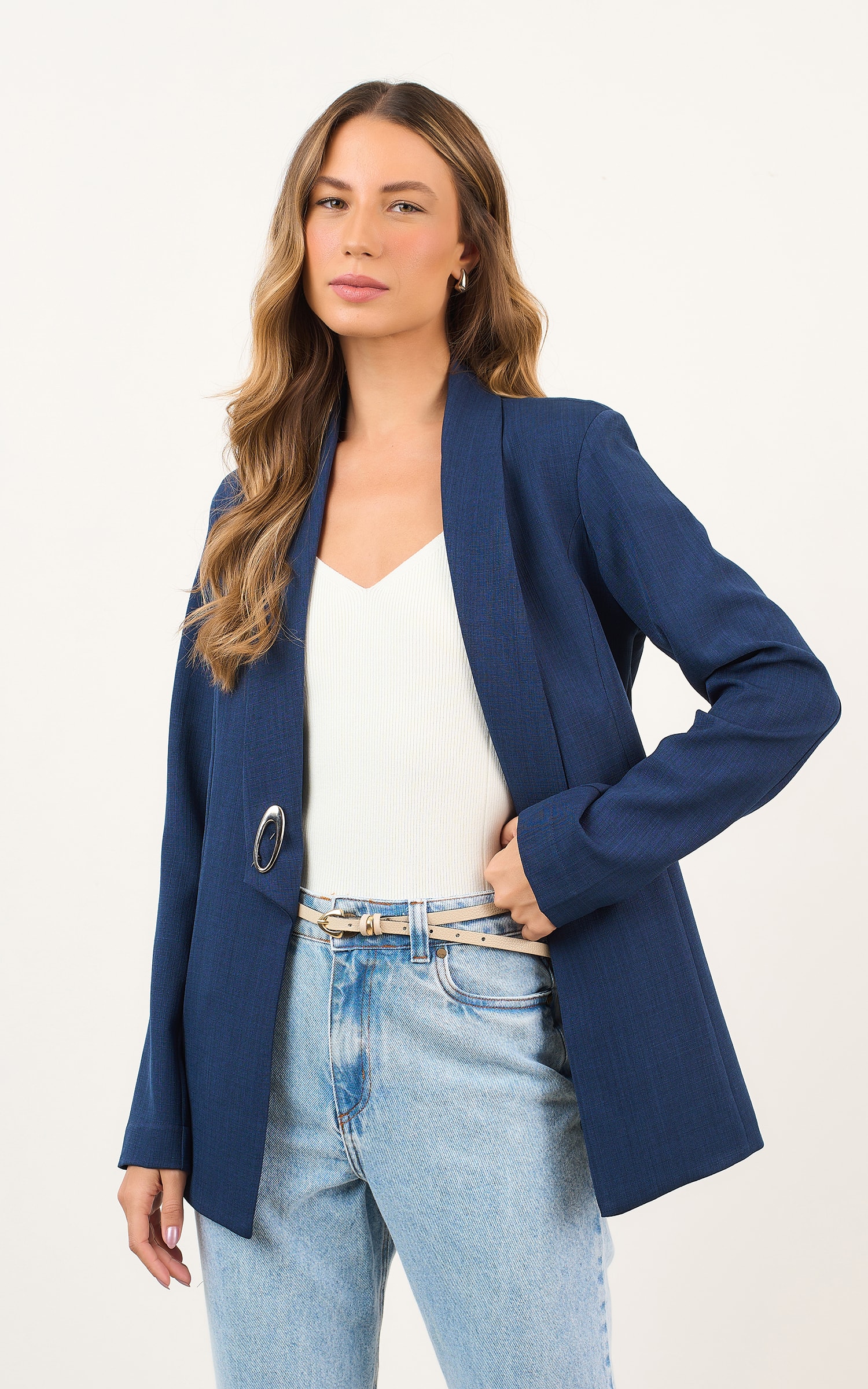 Blazer Basic Street Marinho