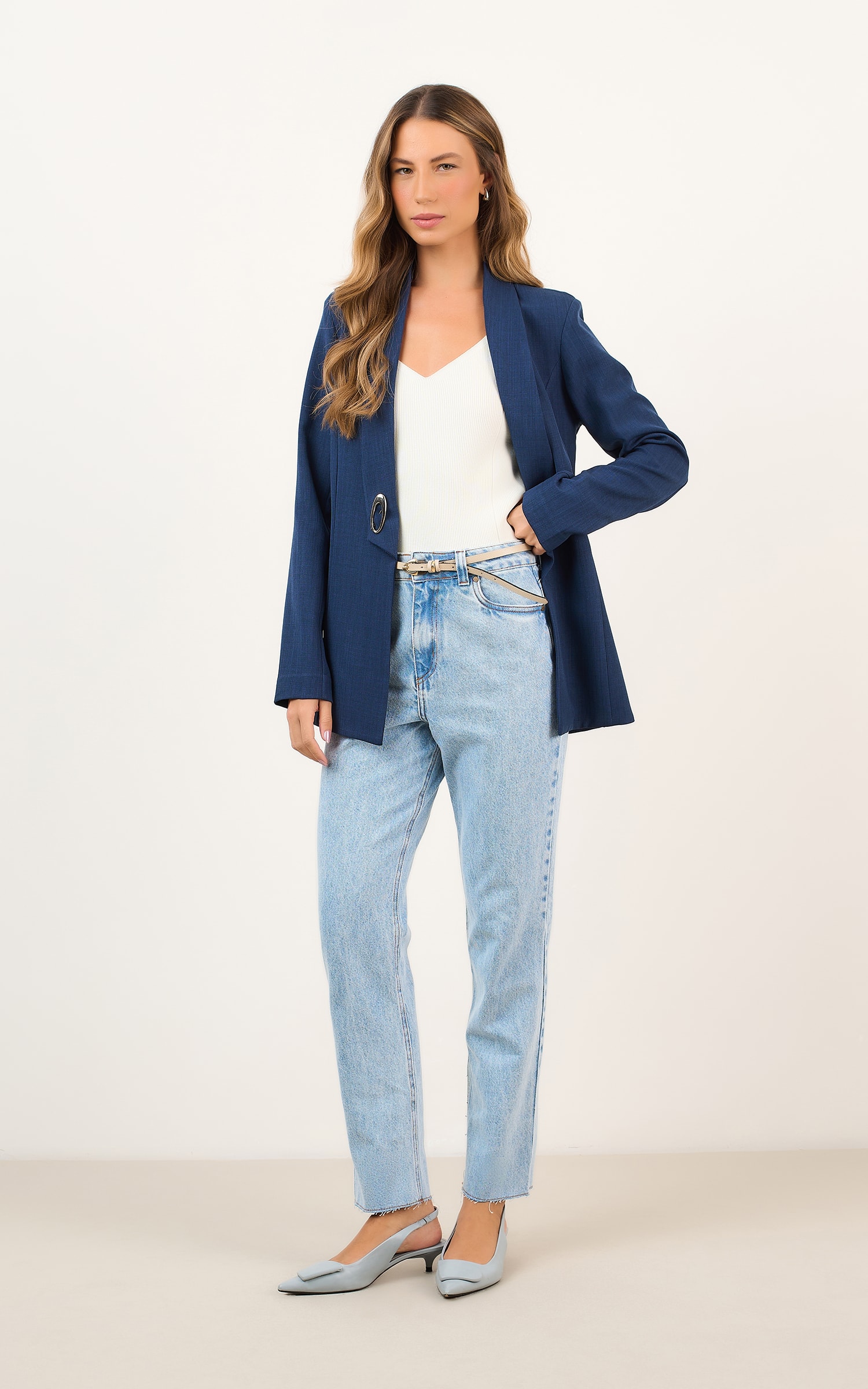 Blazer Basic Street Marinho