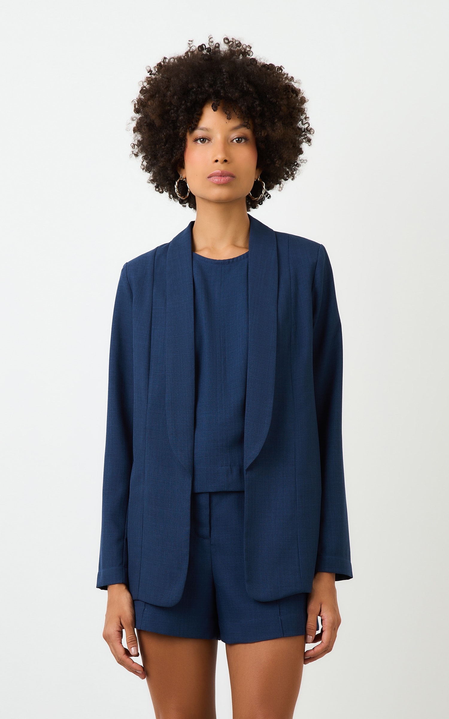 Blazer Blanc Basic Marinho