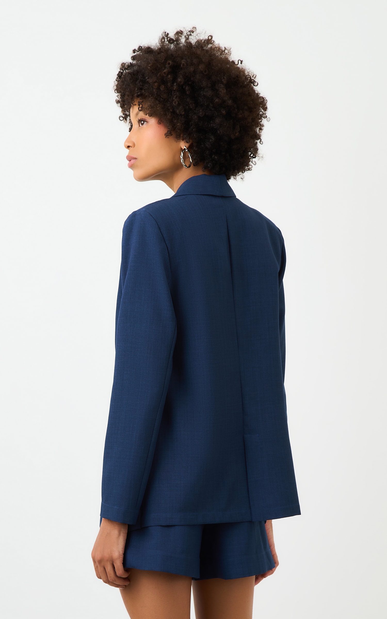 Blazer Blanc Basic Marinho