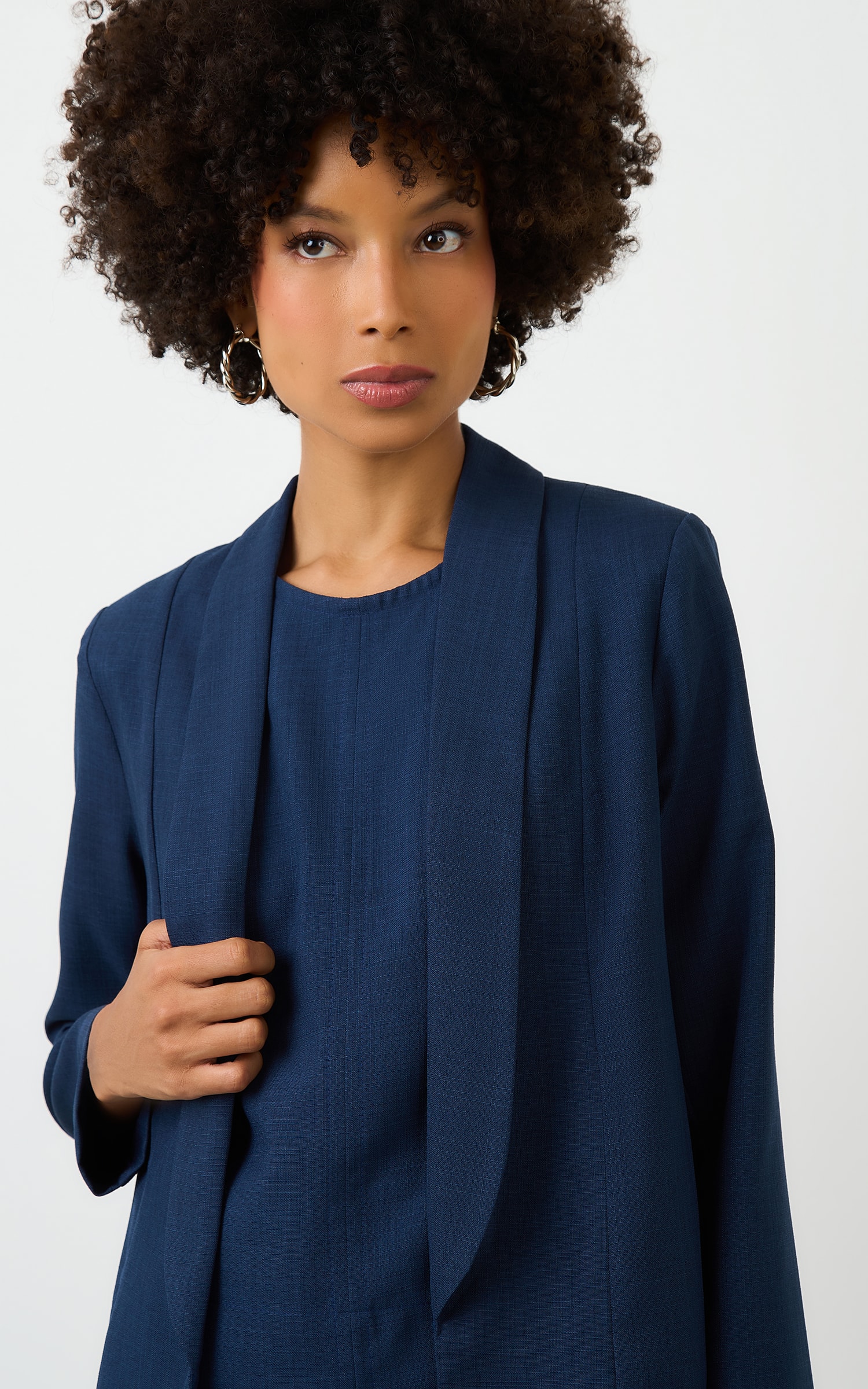 Blazer Blanc Basic Marinho