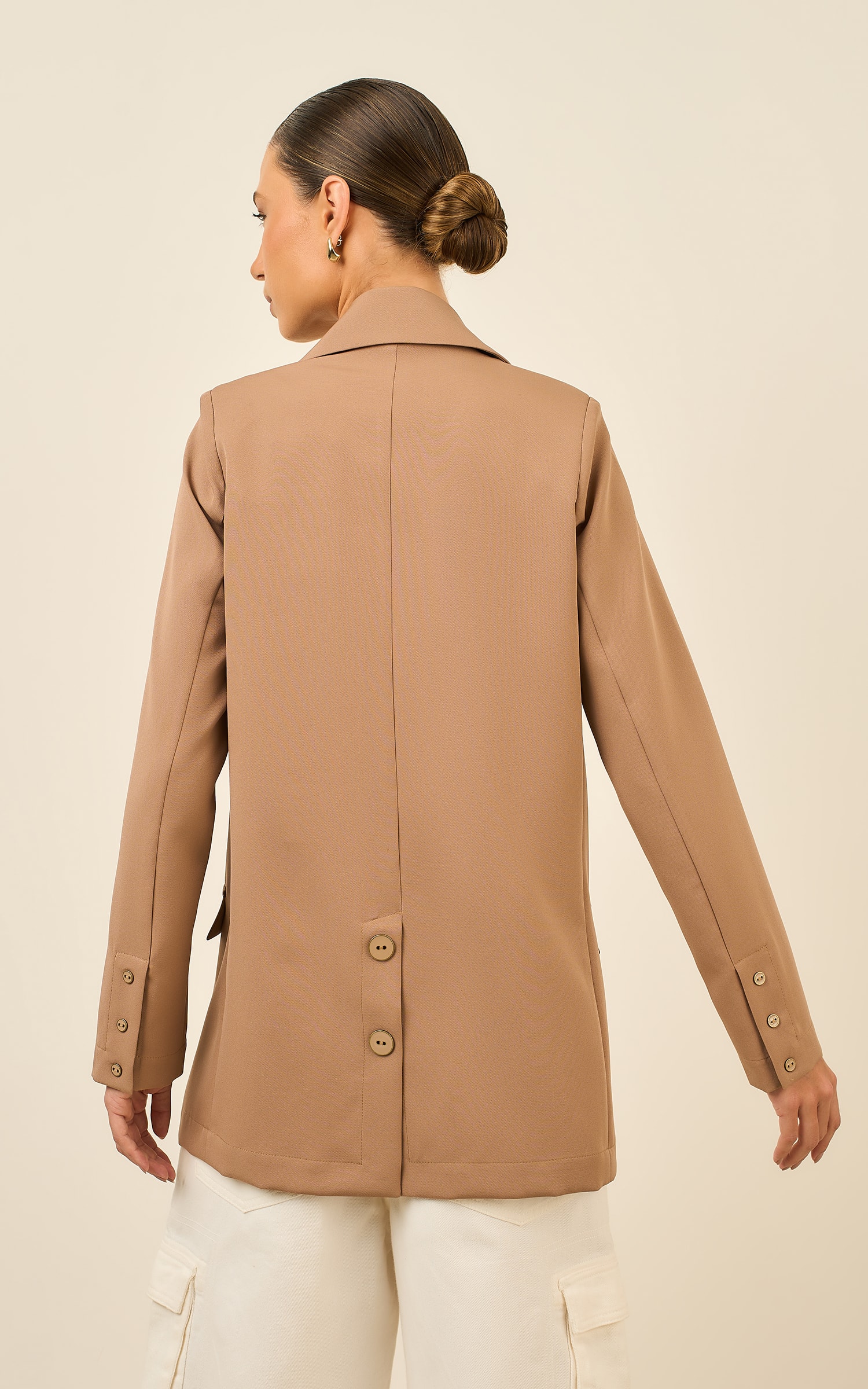 Blazer Botoes Cultural Caqui