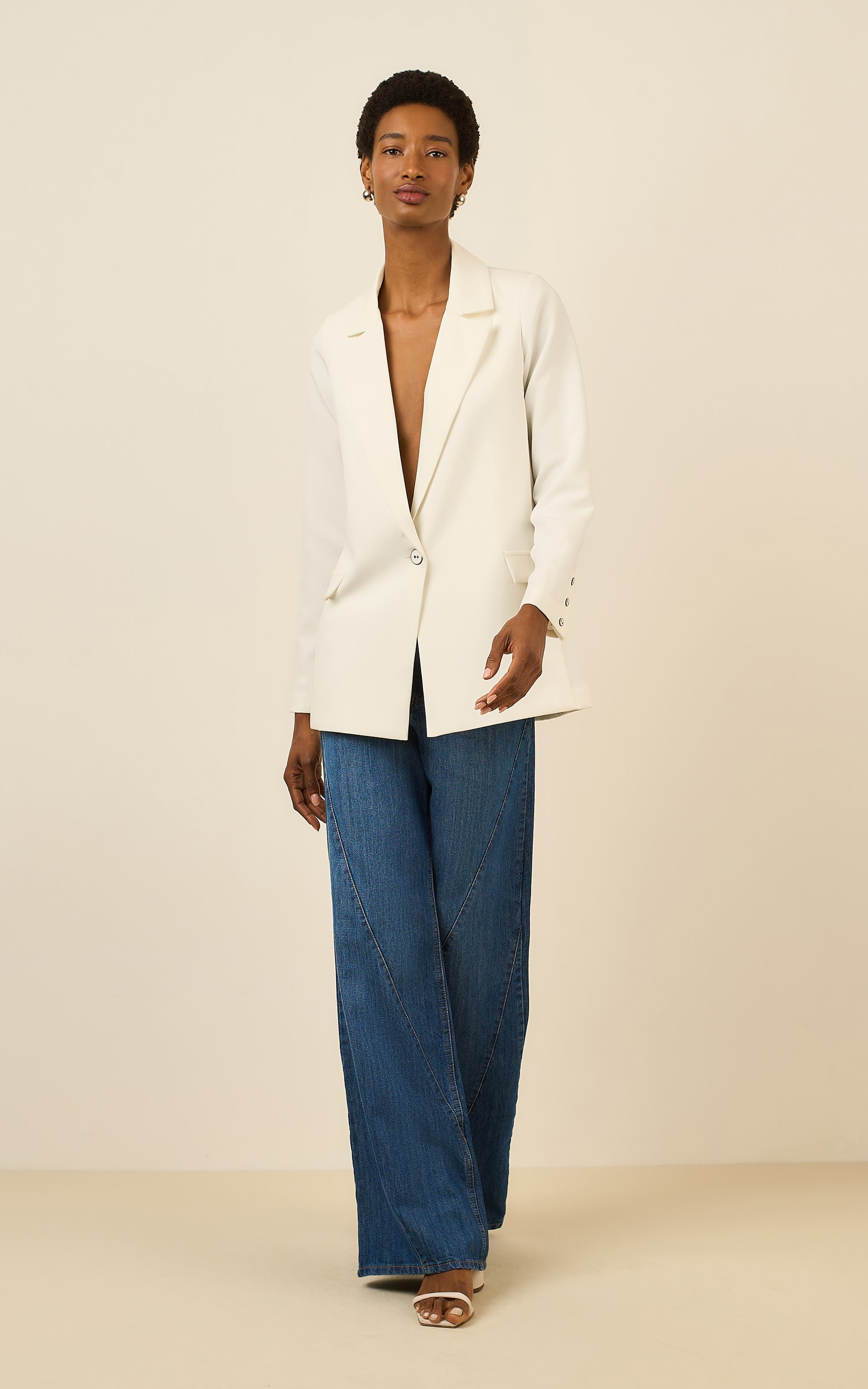 Blazer Botoes Cultural Off White