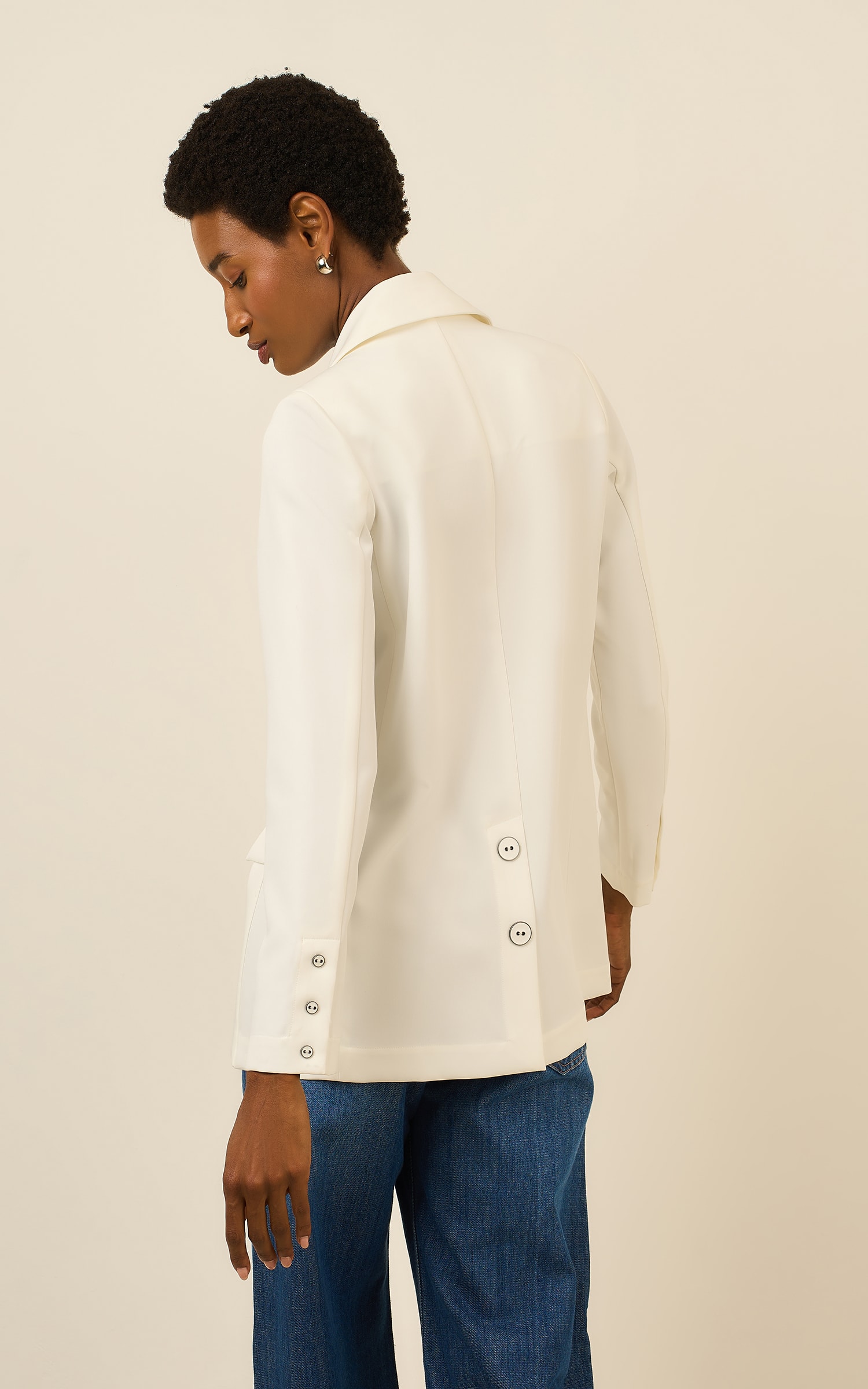 Blazer Botoes Cultural Off White