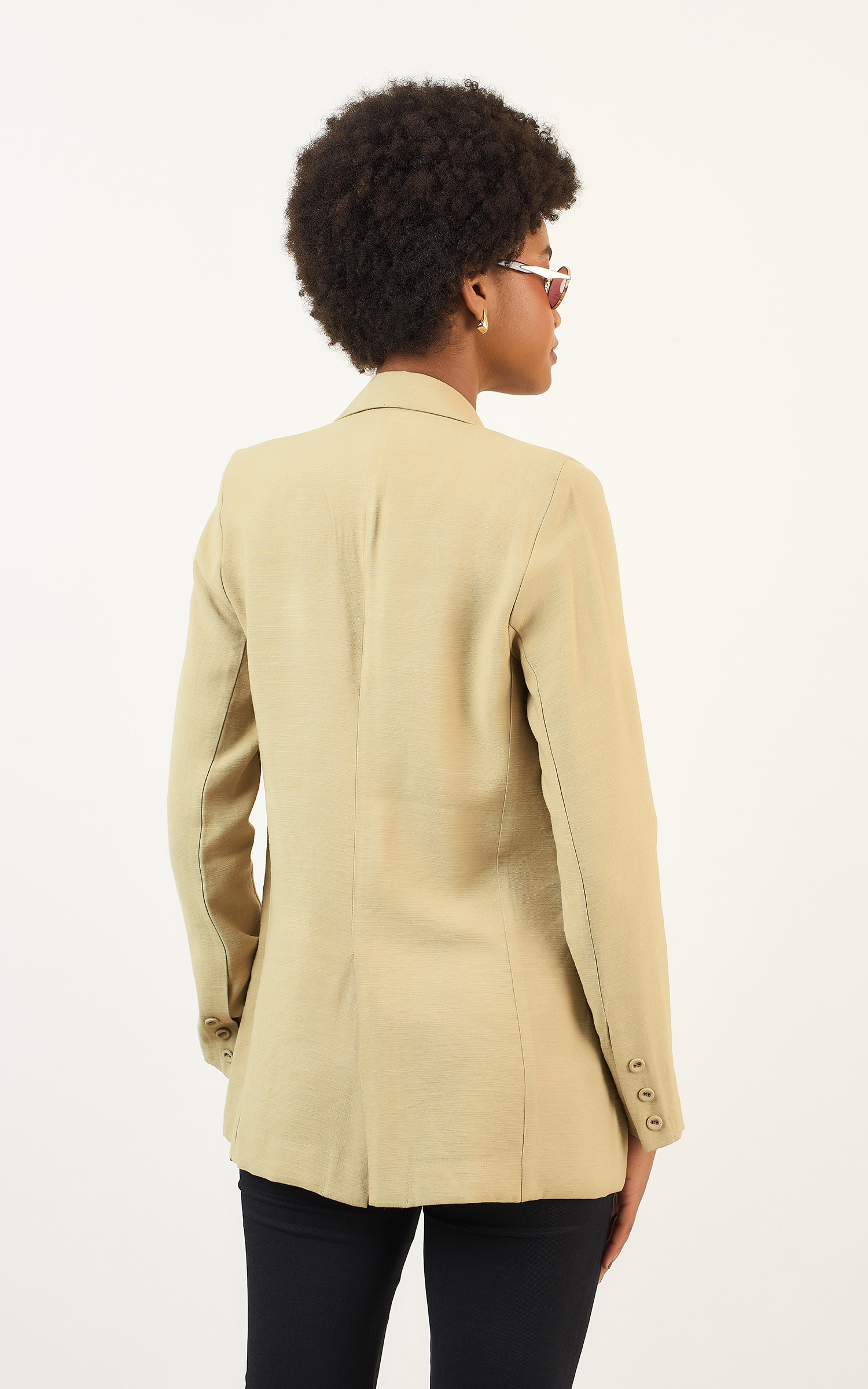 Blazer Botoes Icone Cha Verde
