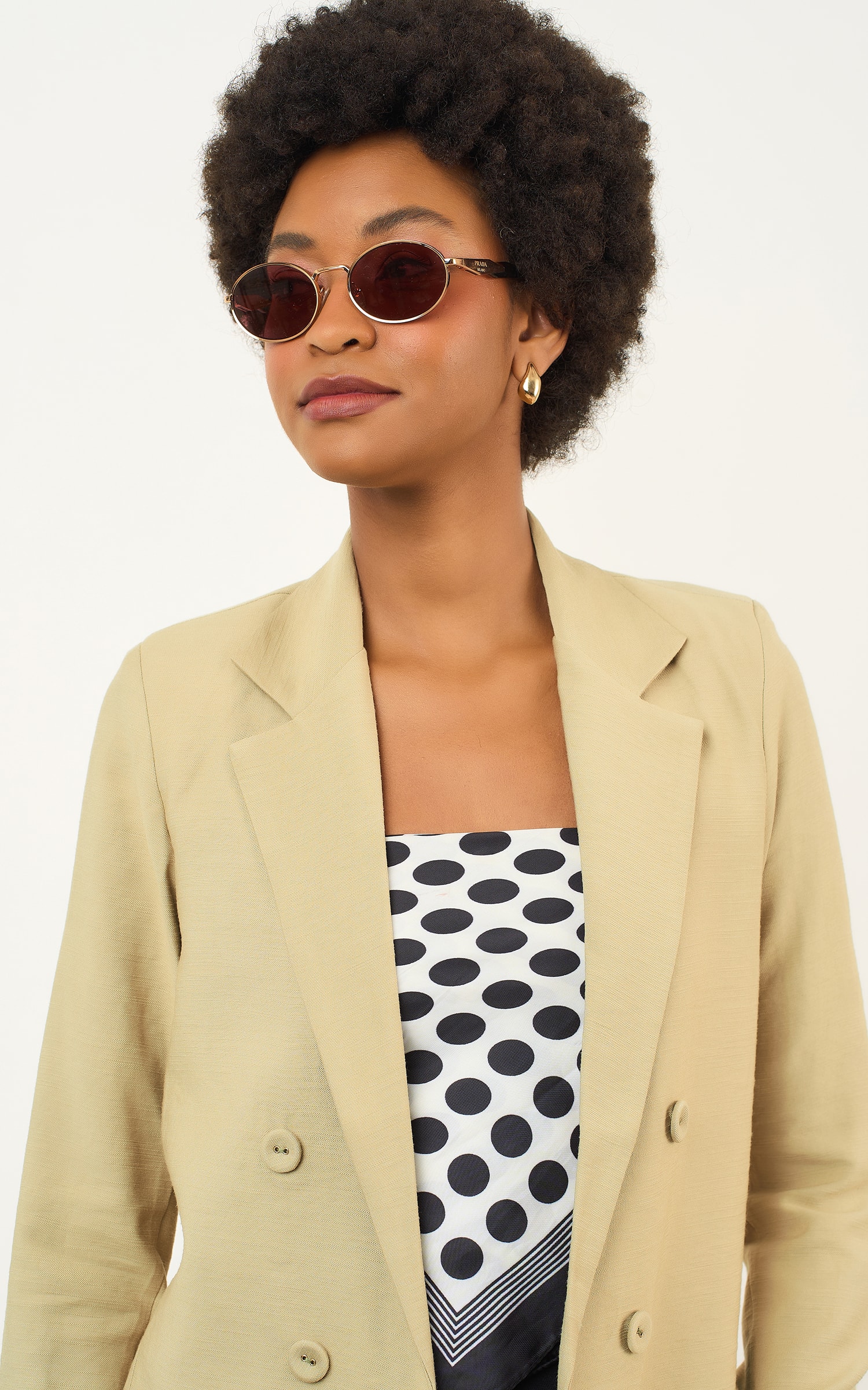 Blazer Botoes Icone Cha Verde