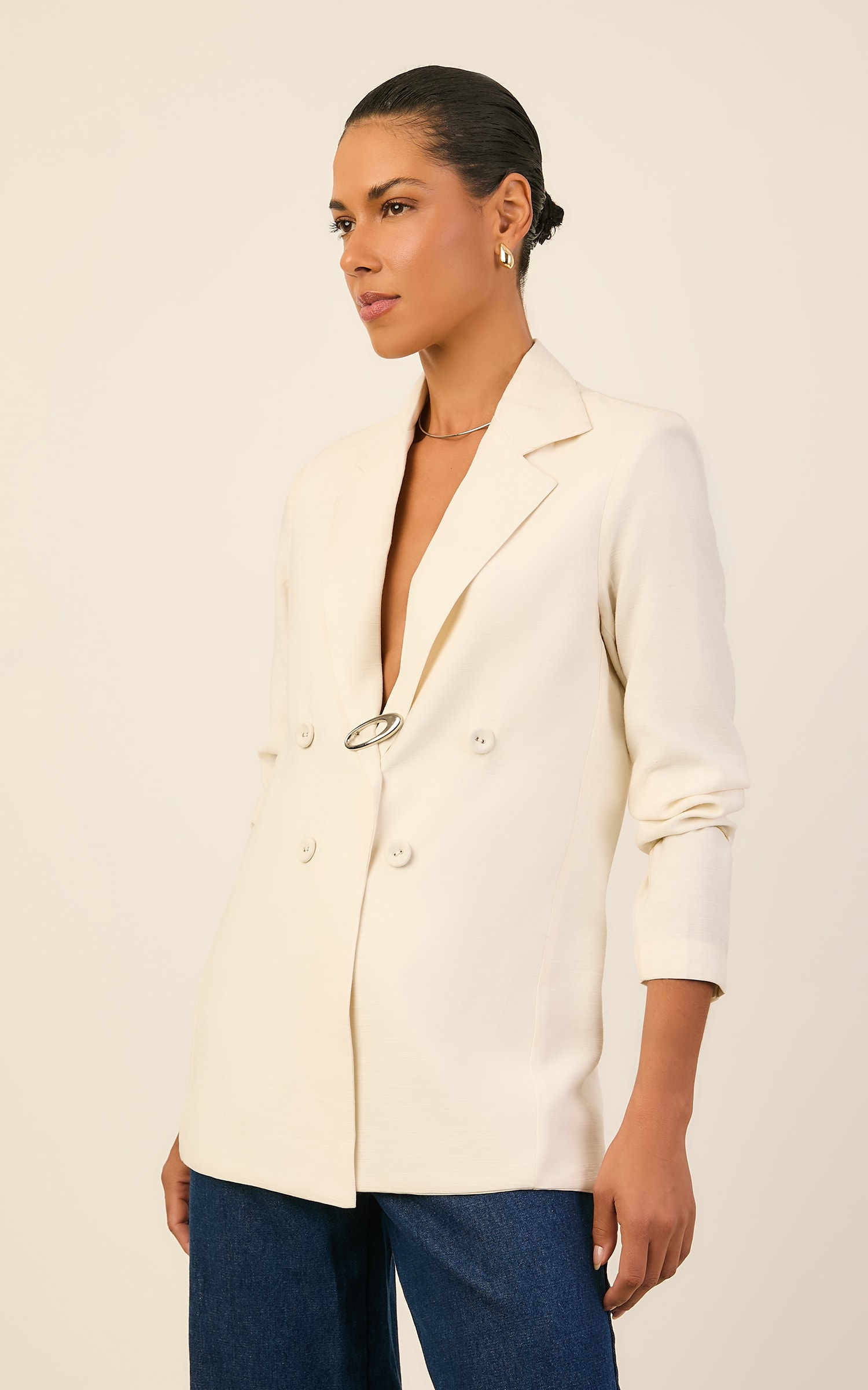 Blazer Botoes Icone Off White