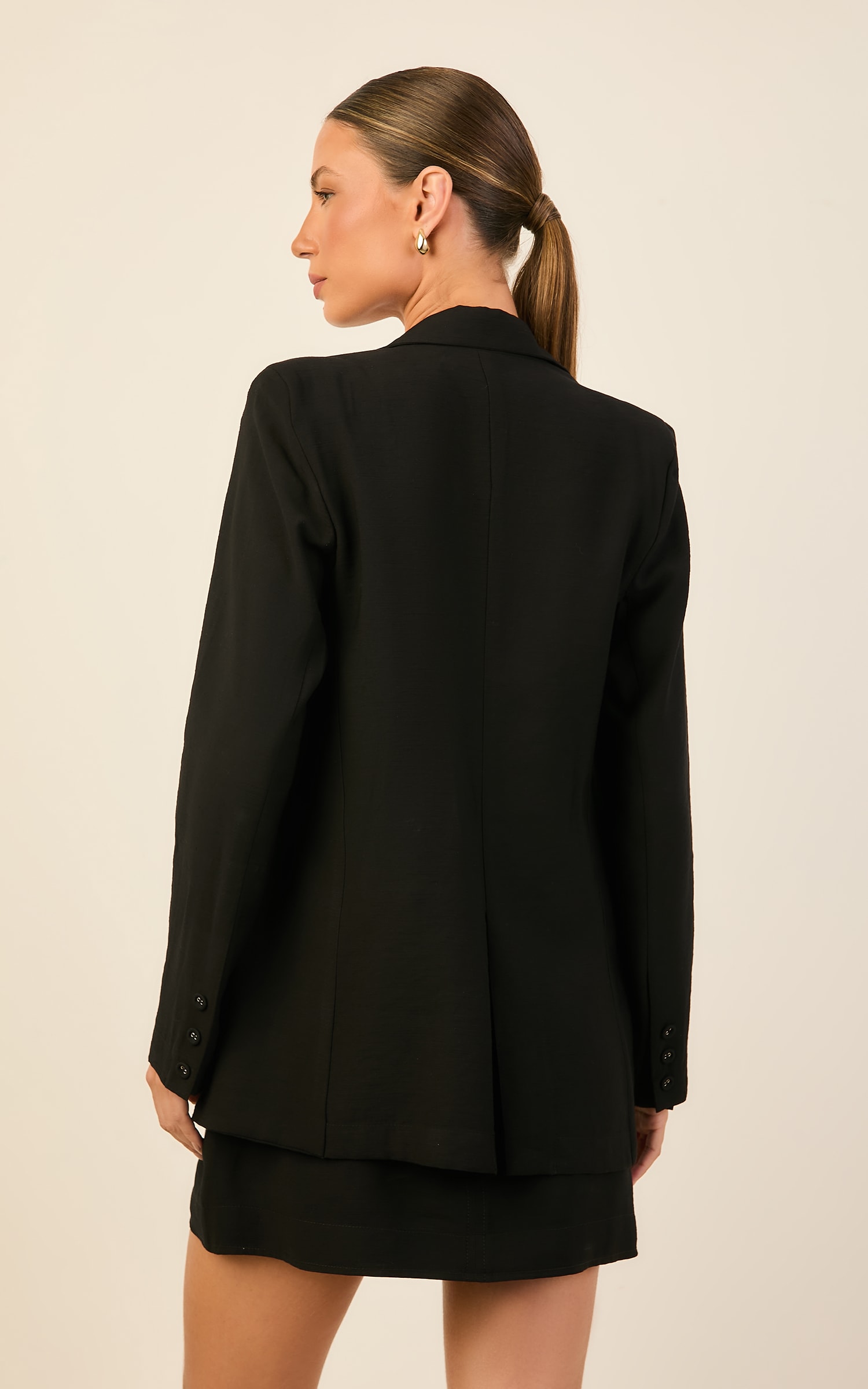 Blazer Botoes Icone Preto