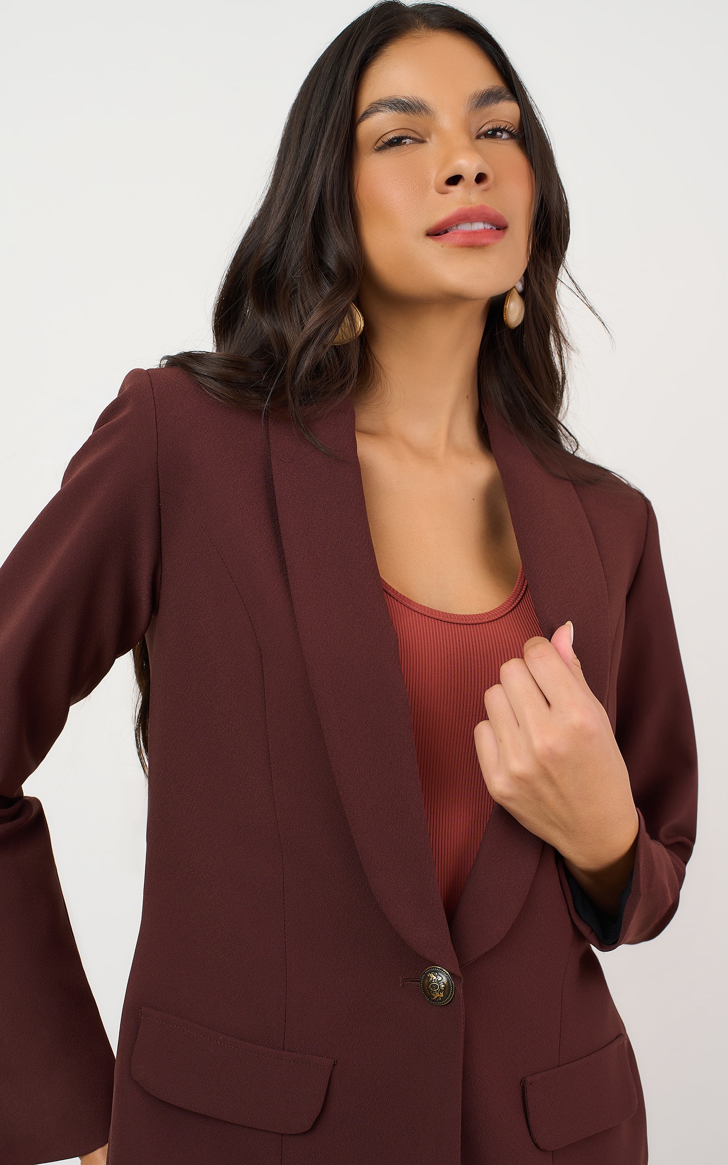 Blazer Brulee Marrom