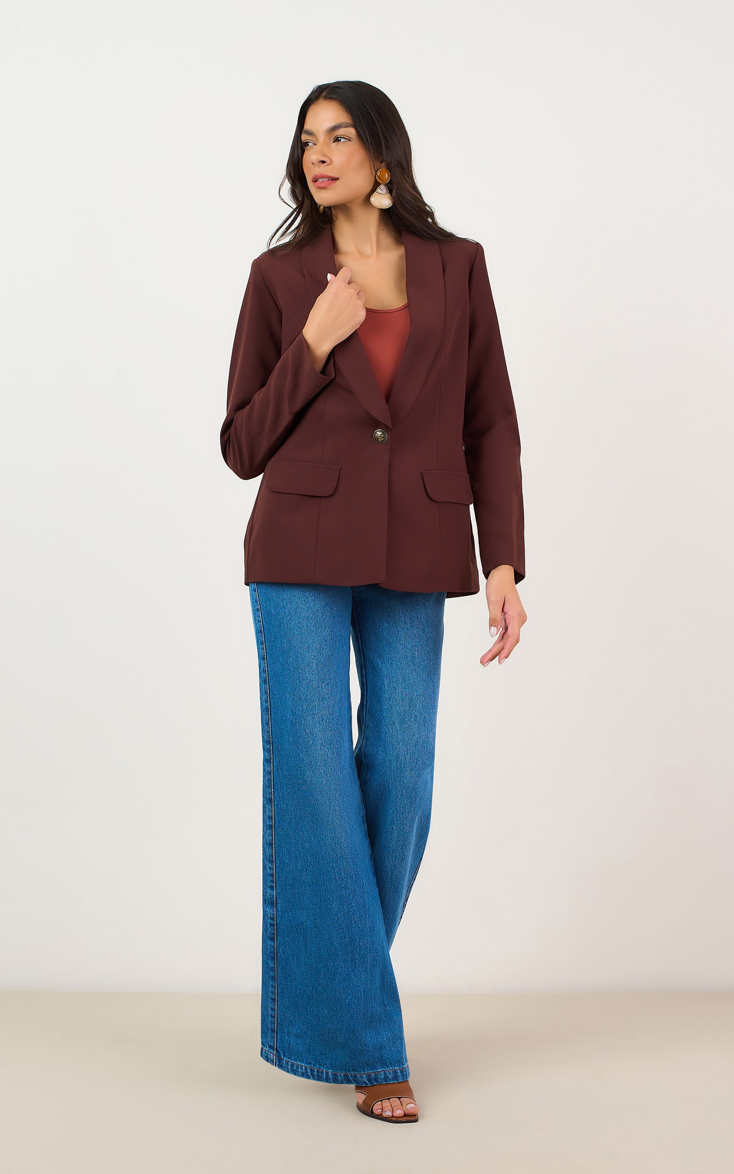 Blazer Brulee Marrom