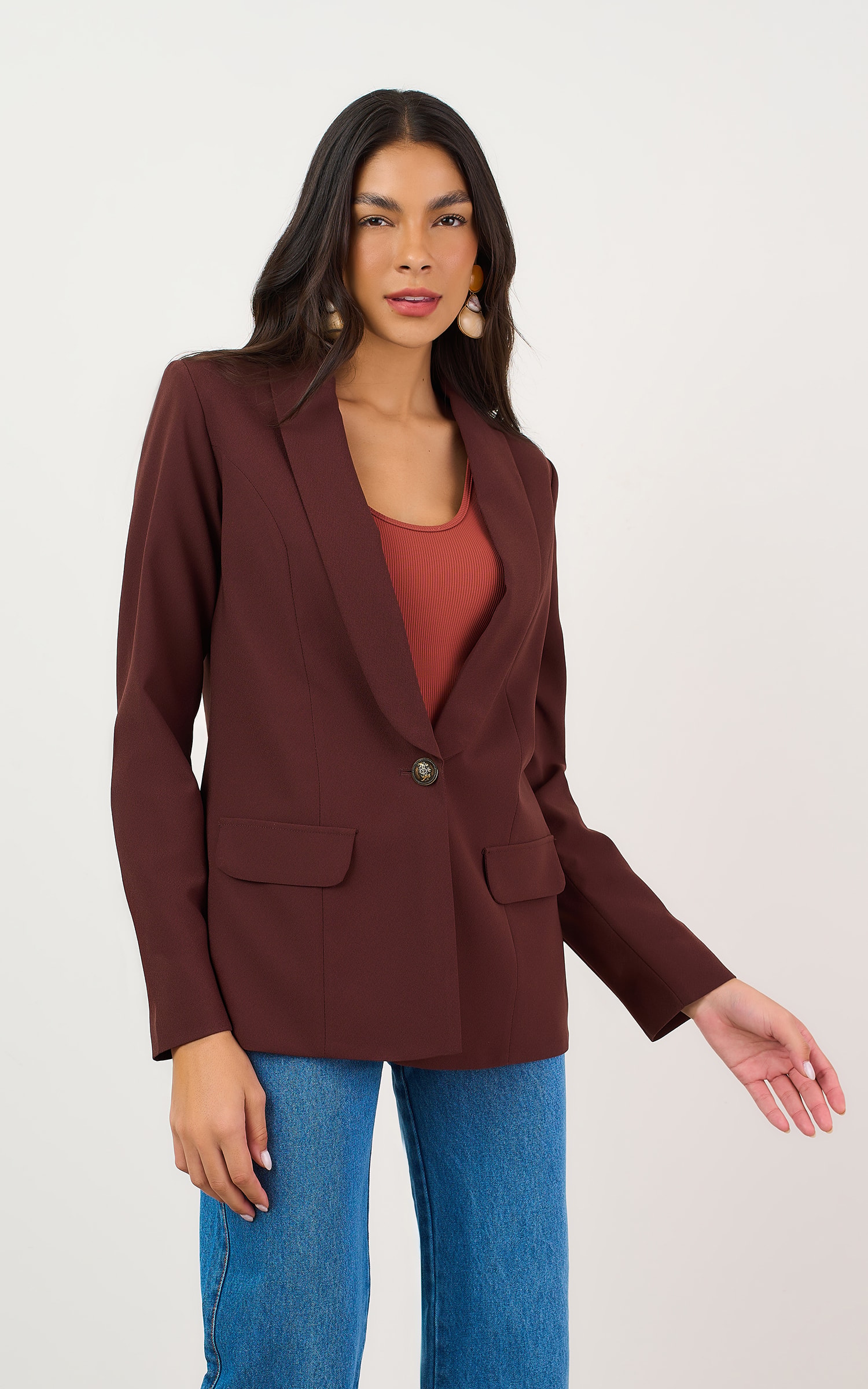 Blazer Brulee Marrom