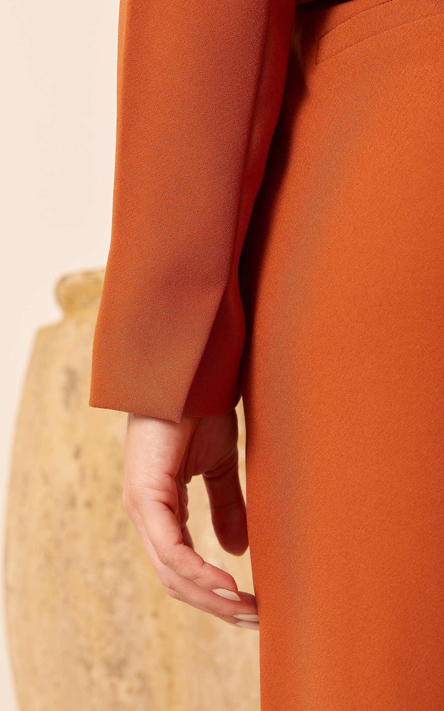Blazer Cropped Amarração Caramelo