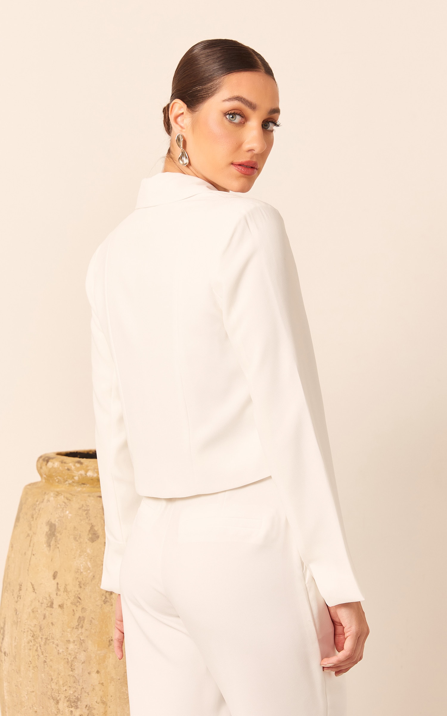 Blazer Cropped Amarração Off White