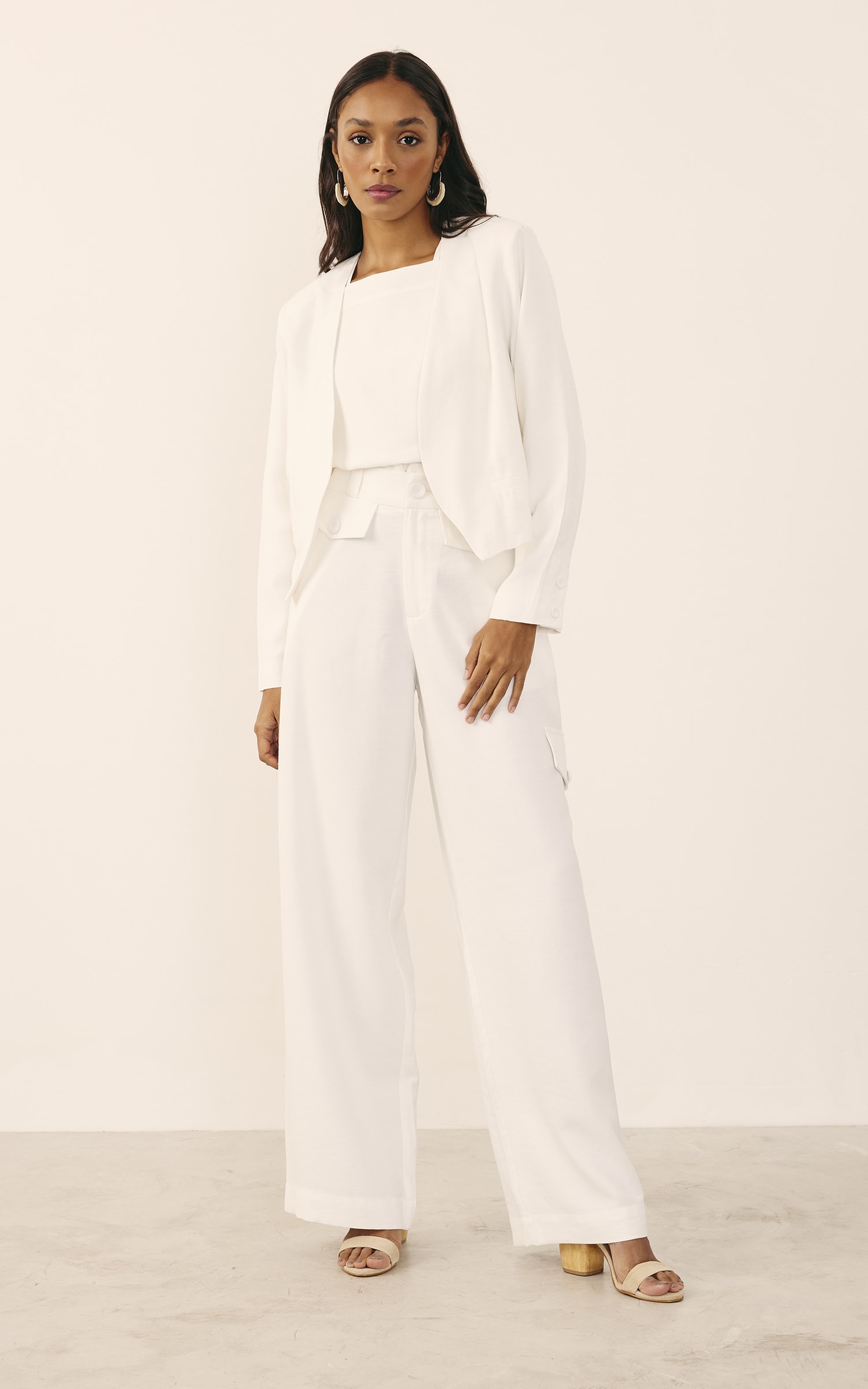 Blazer Cropped Mind Off White