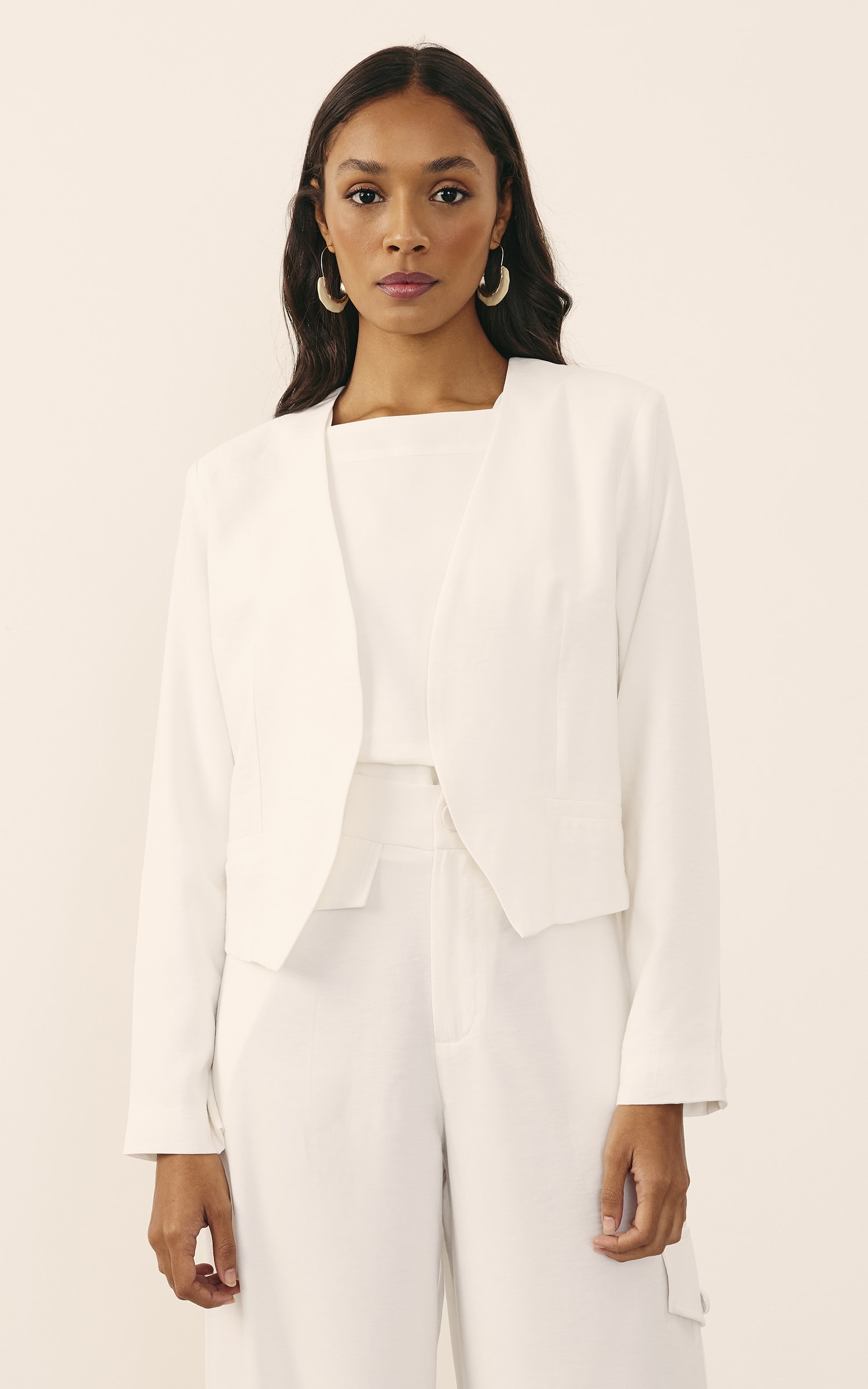 Blazer Cropped Mind Off White
