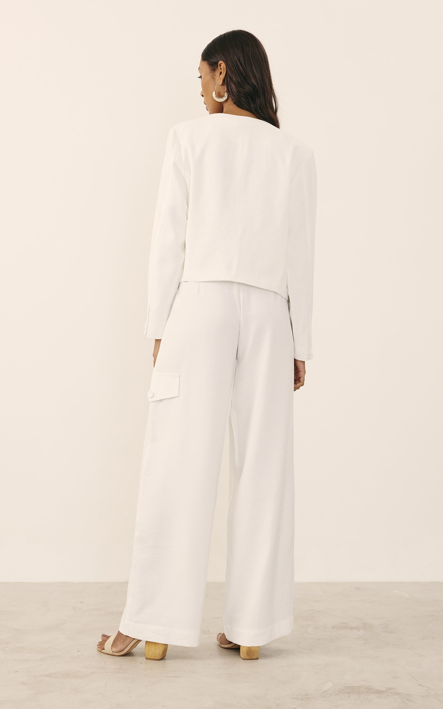 Blazer Cropped Mind Off White