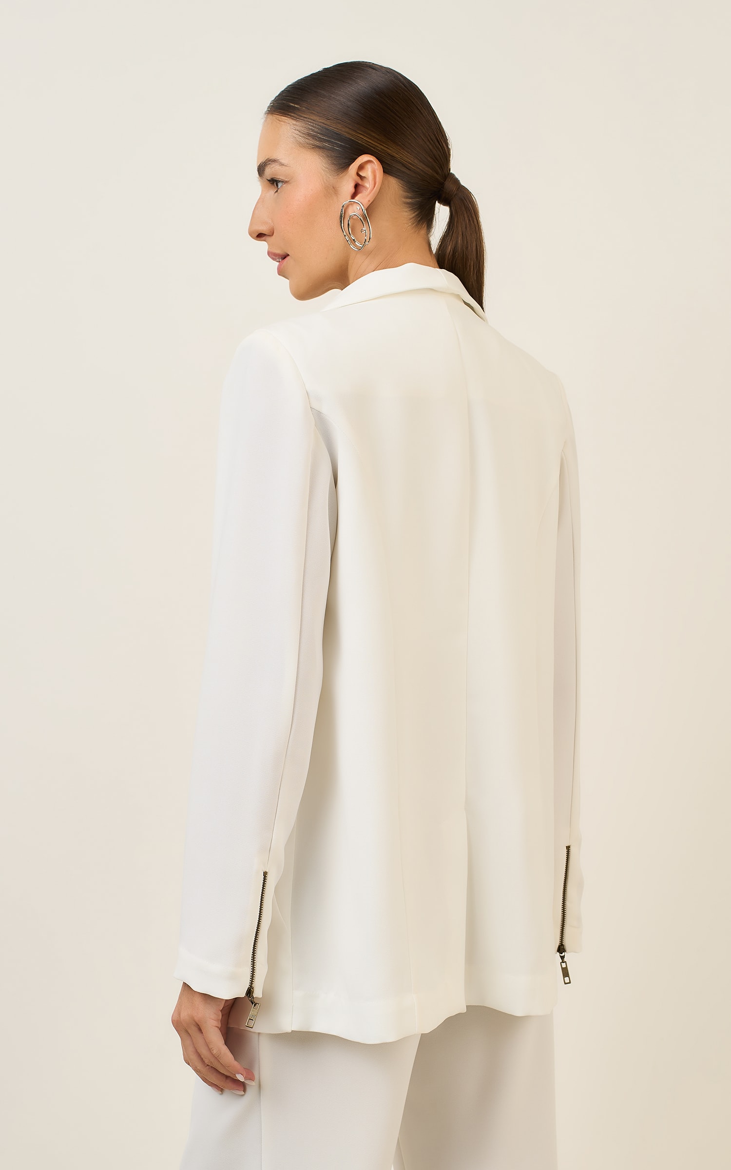 Blazer Cropped Mountain Off White