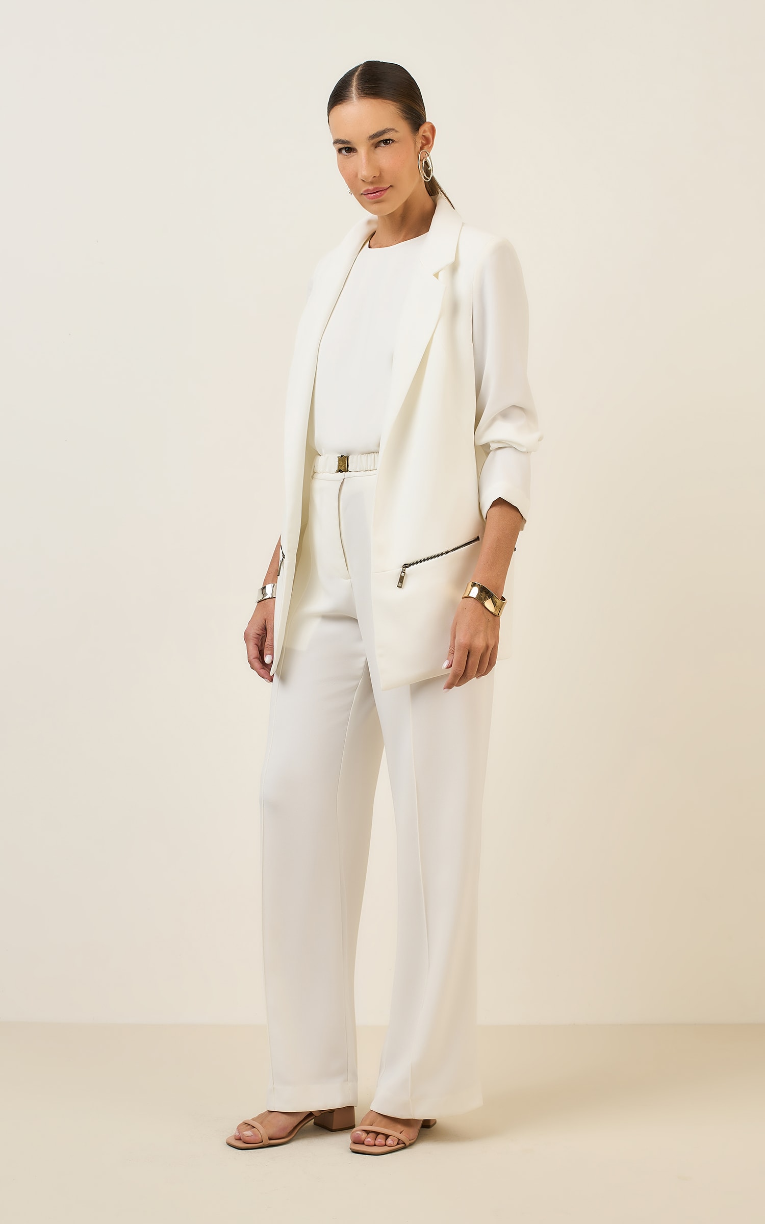Blazer Cropped Mountain Off White