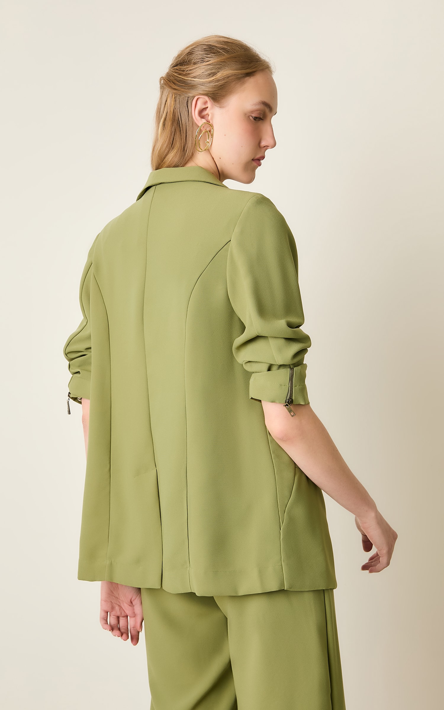 Blazer Cropped Mountain Pistache