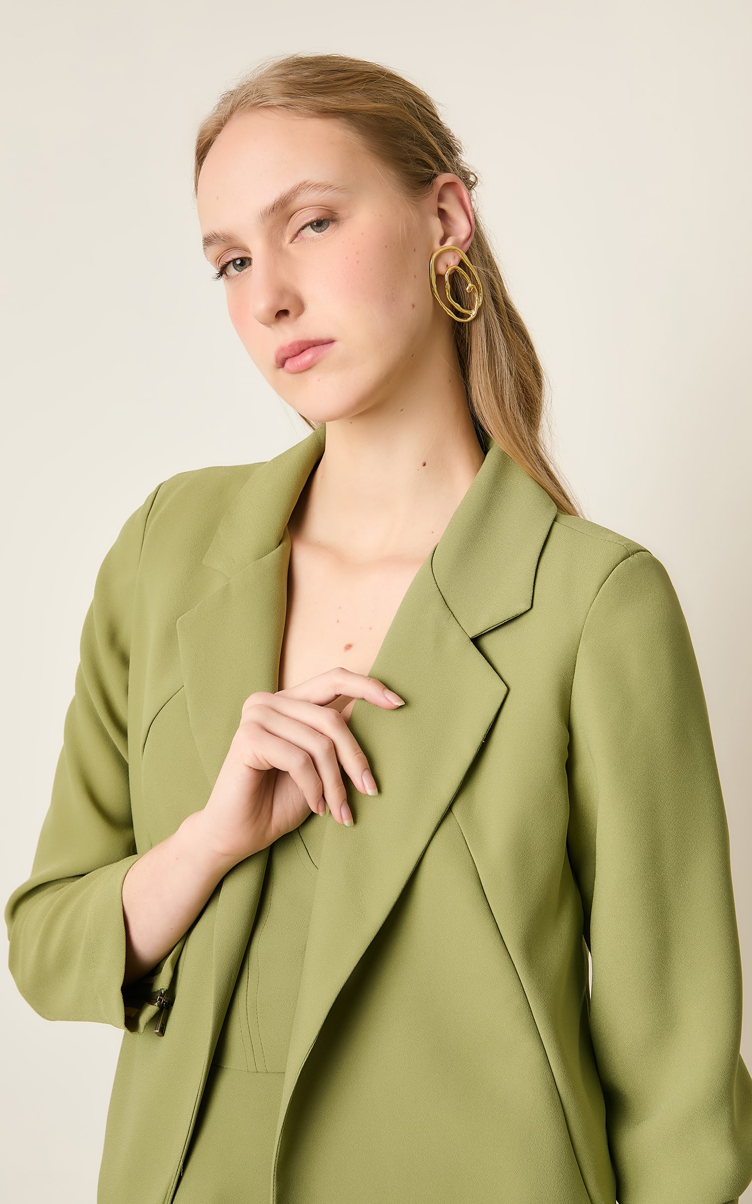 Blazer Cropped Mountain Pistache