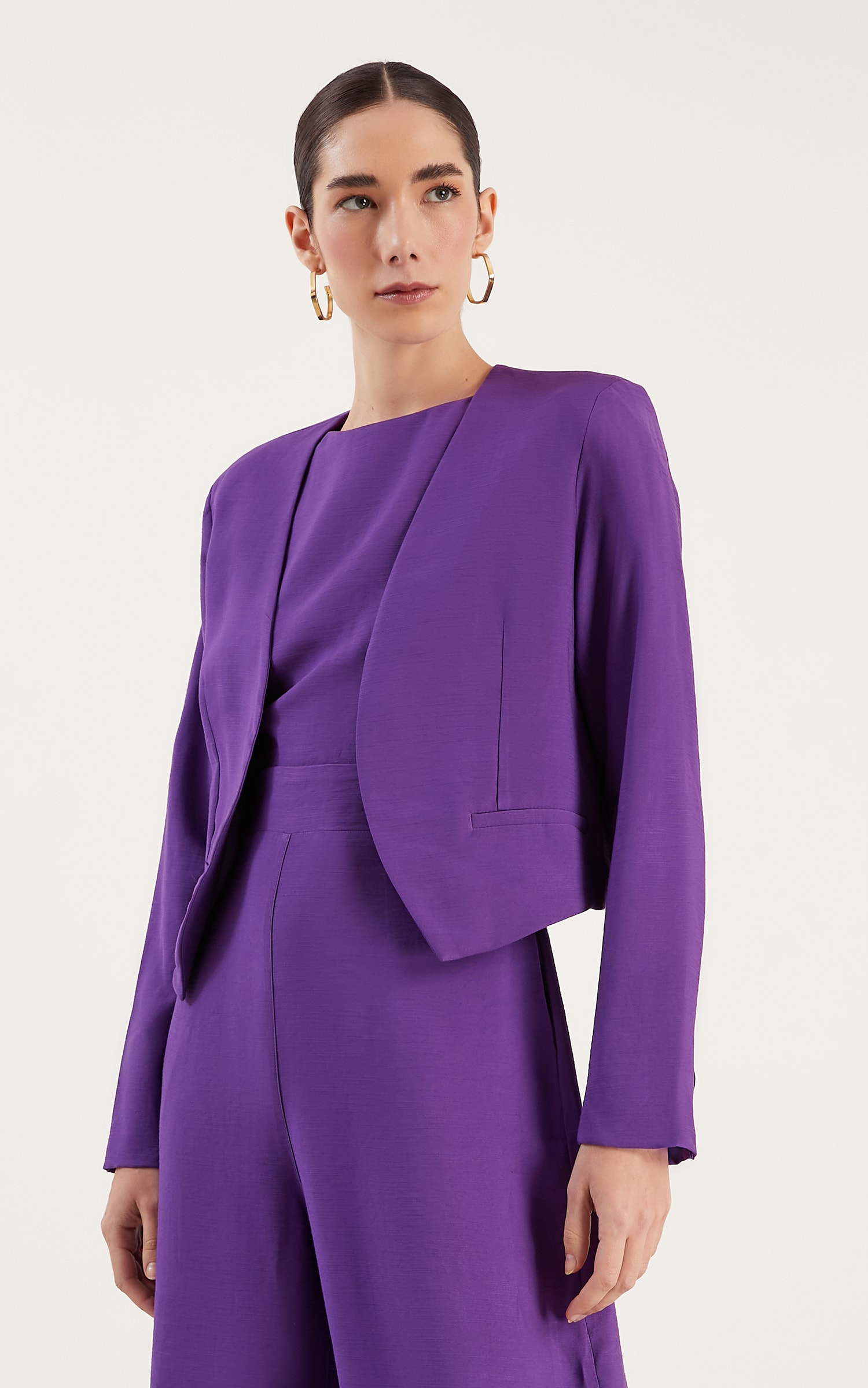 Blazer Cropped Semear Roxo