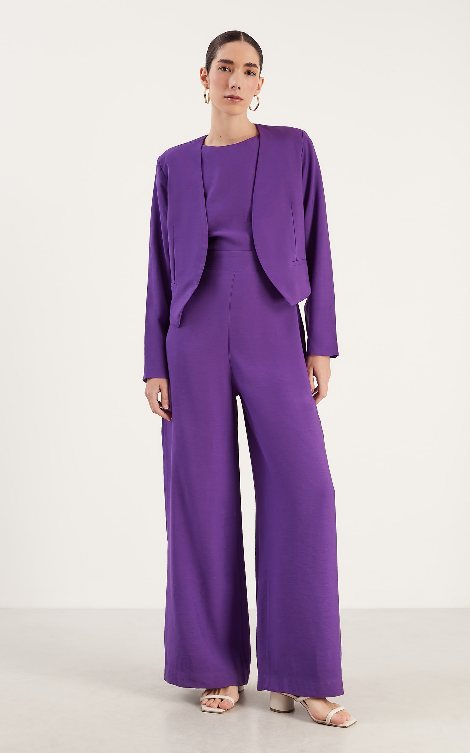 Blazer Cropped Semear Roxo