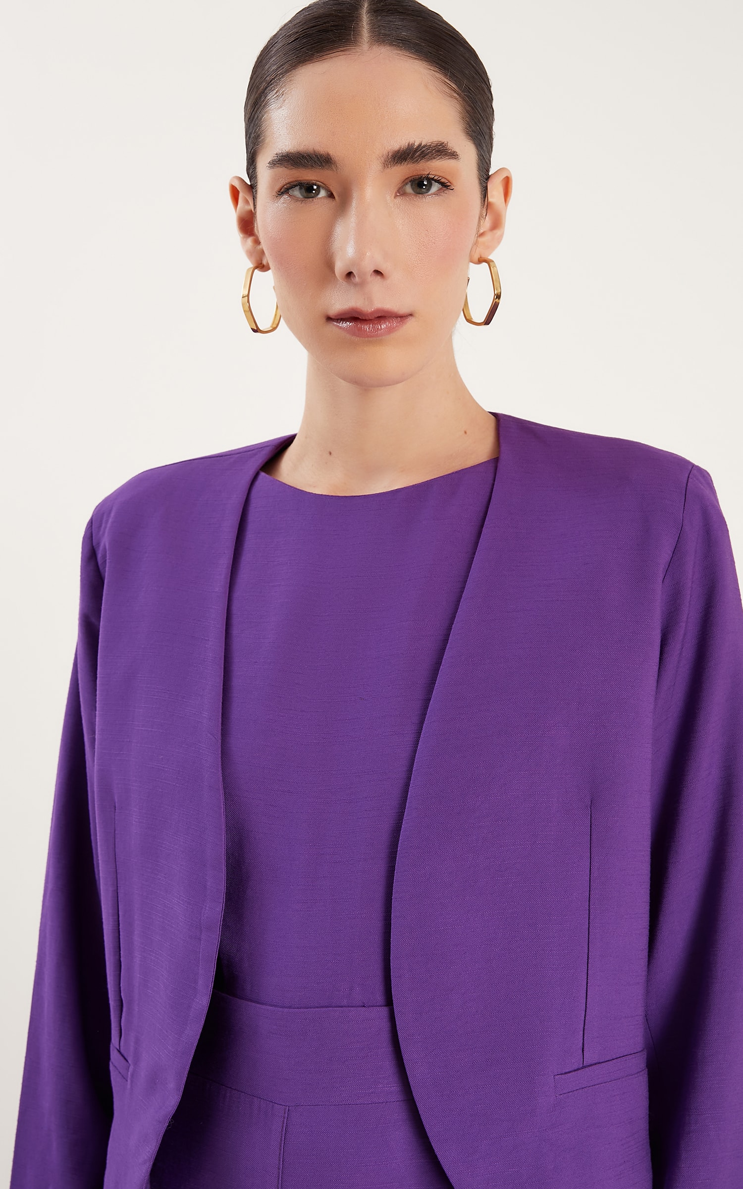 Blazer Cropped Semear Roxo