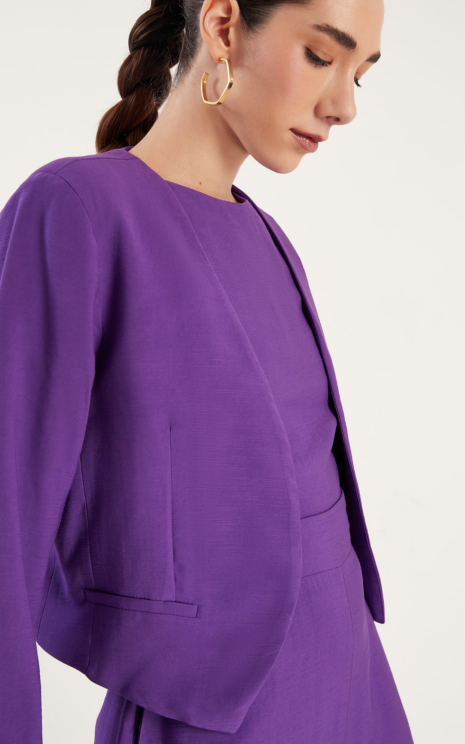 Blazer Cropped Semear Roxo