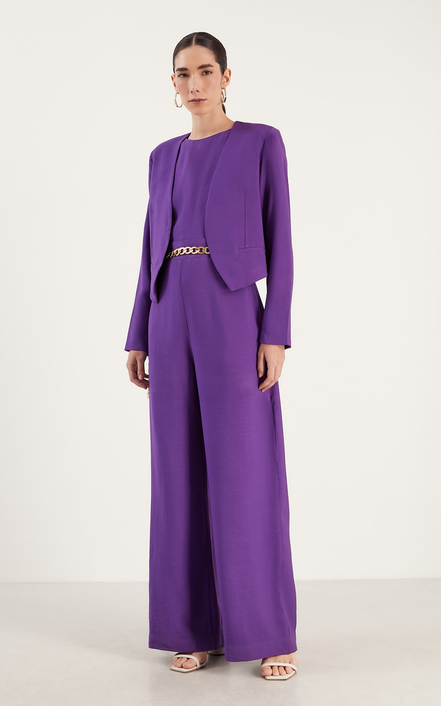Blazer Cropped Semear Roxo