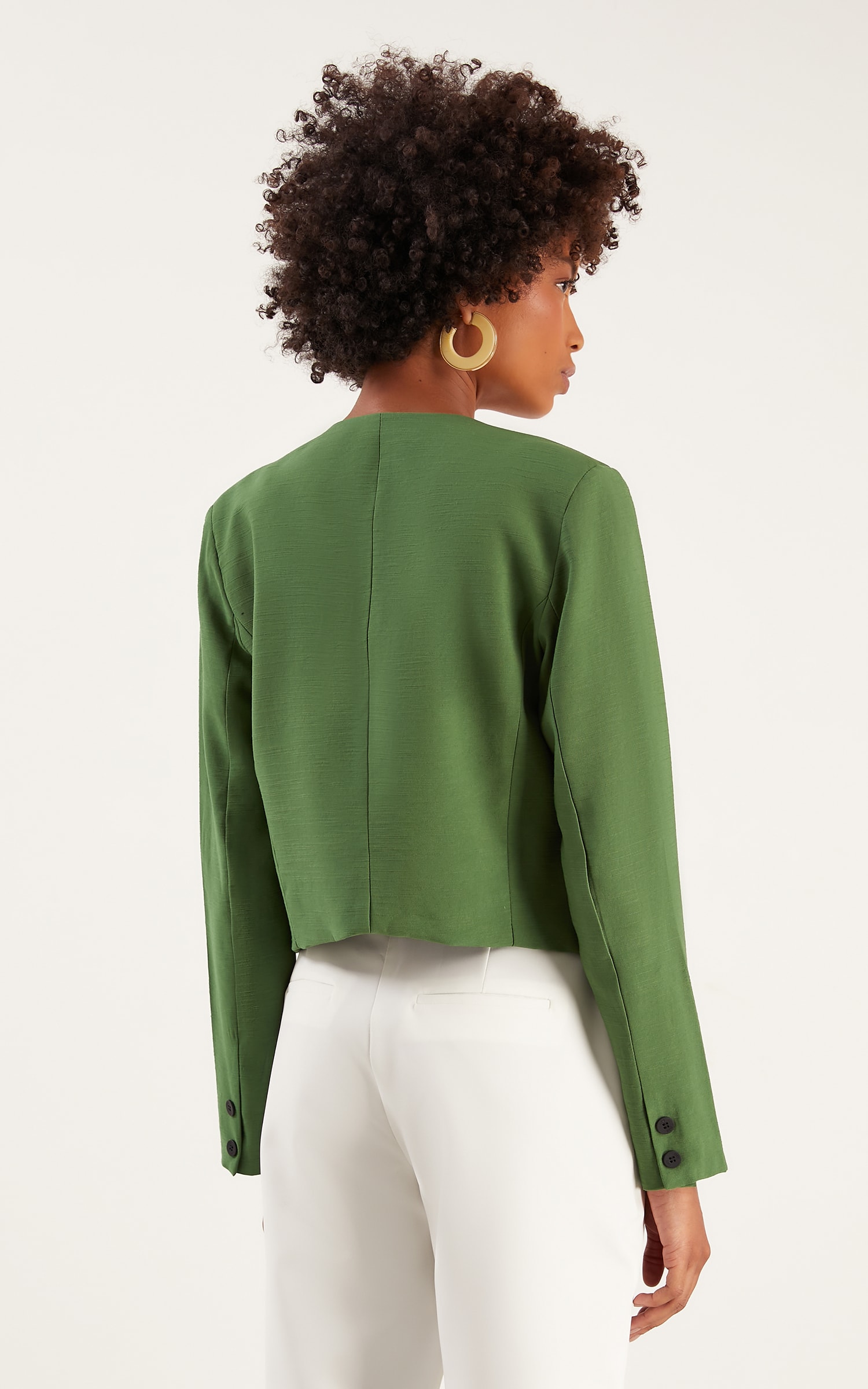 Blazer Cropped Semear Verde Militar