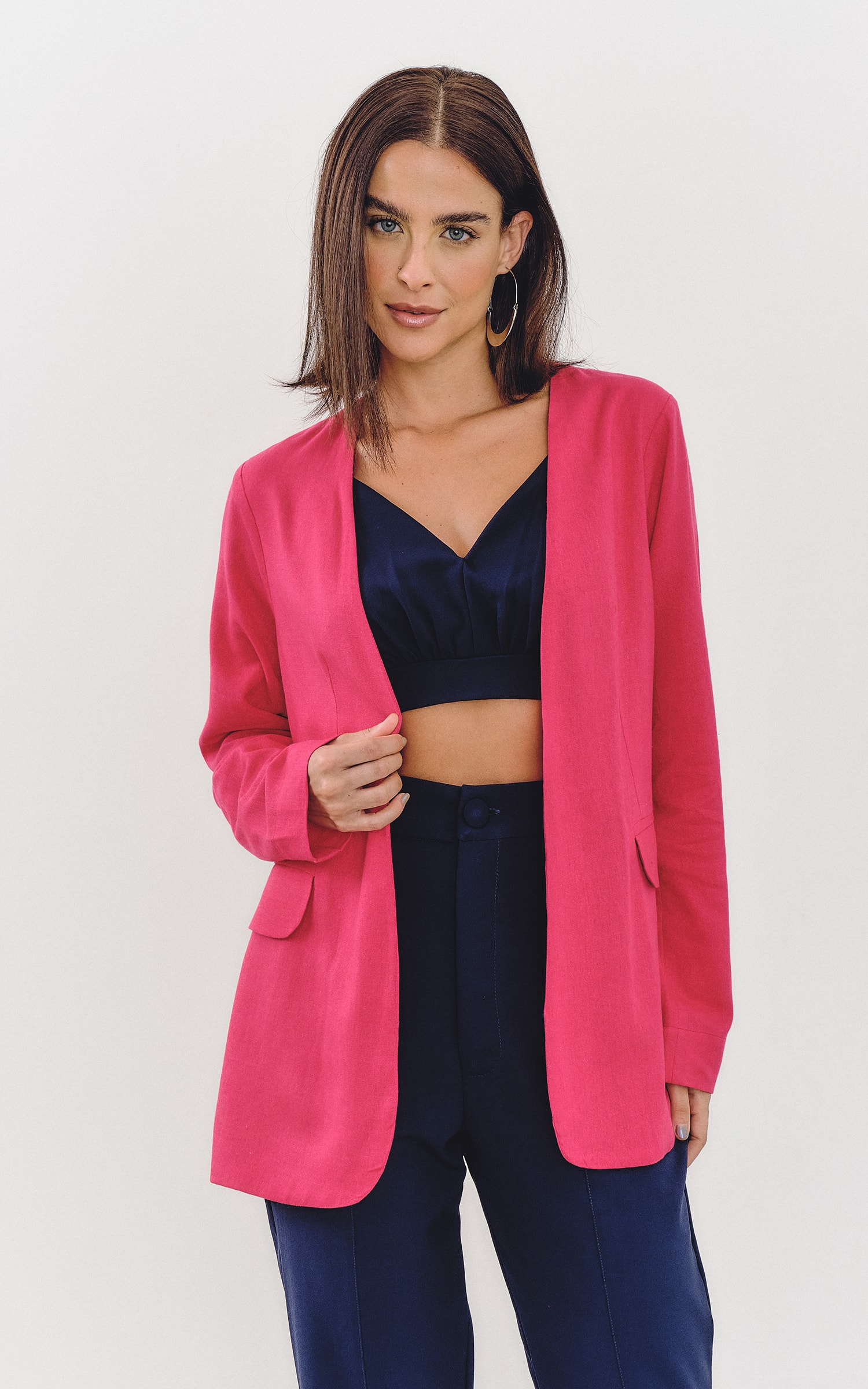 Blazer Lapela Cajueiro Rosa