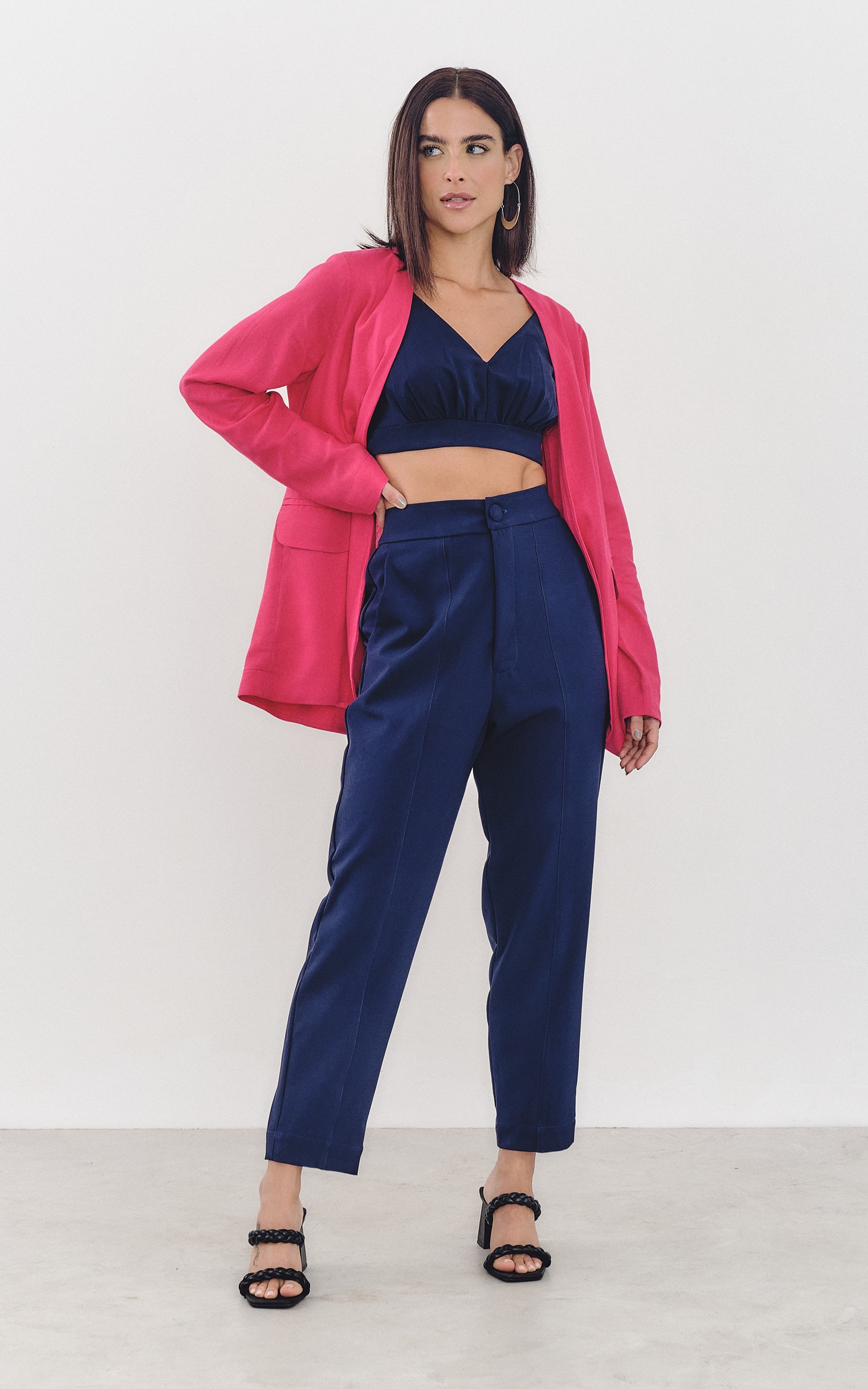 Blazer Lapela Cajueiro Rosa