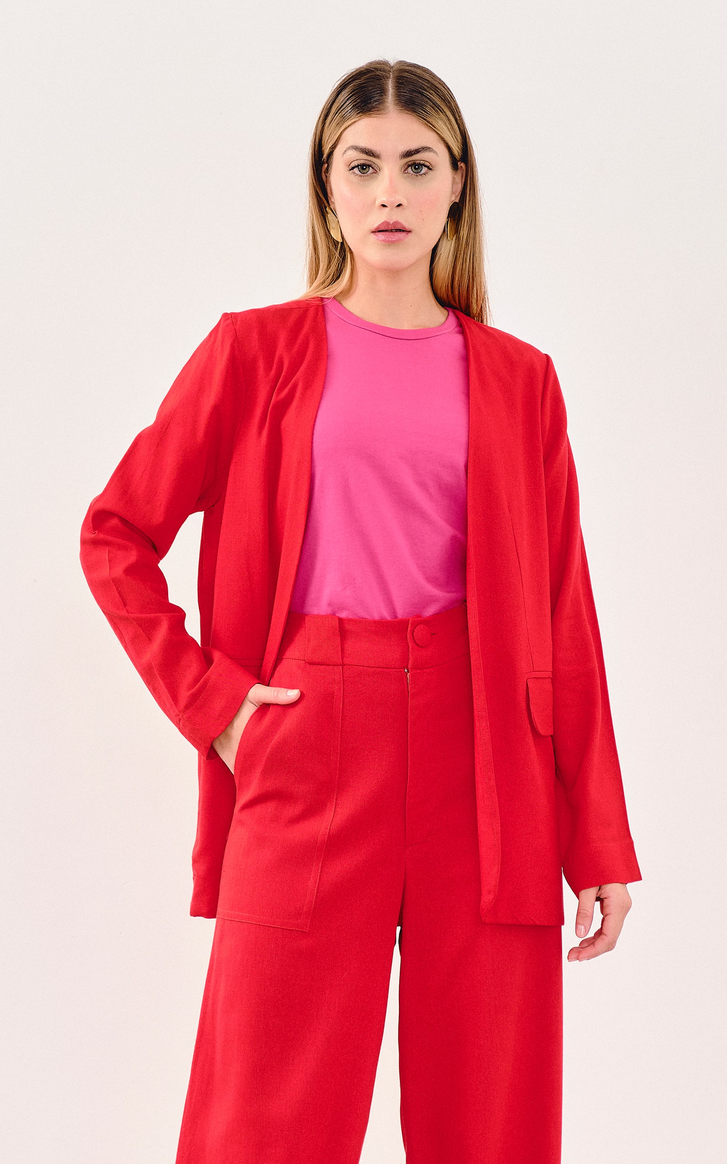 Blazer Lapela Cajueiro Vermelho