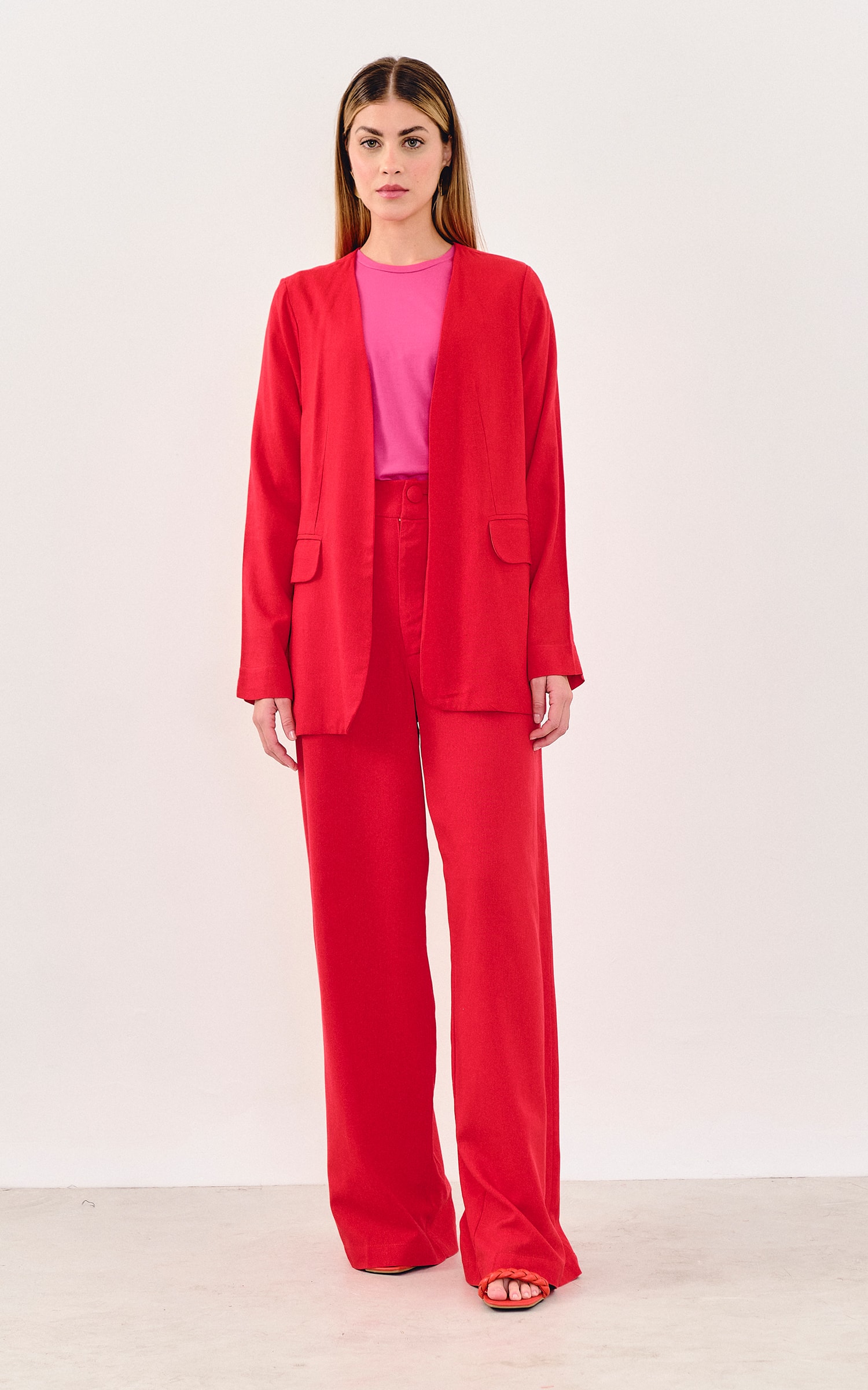 Blazer Lapela Cajueiro Vermelho