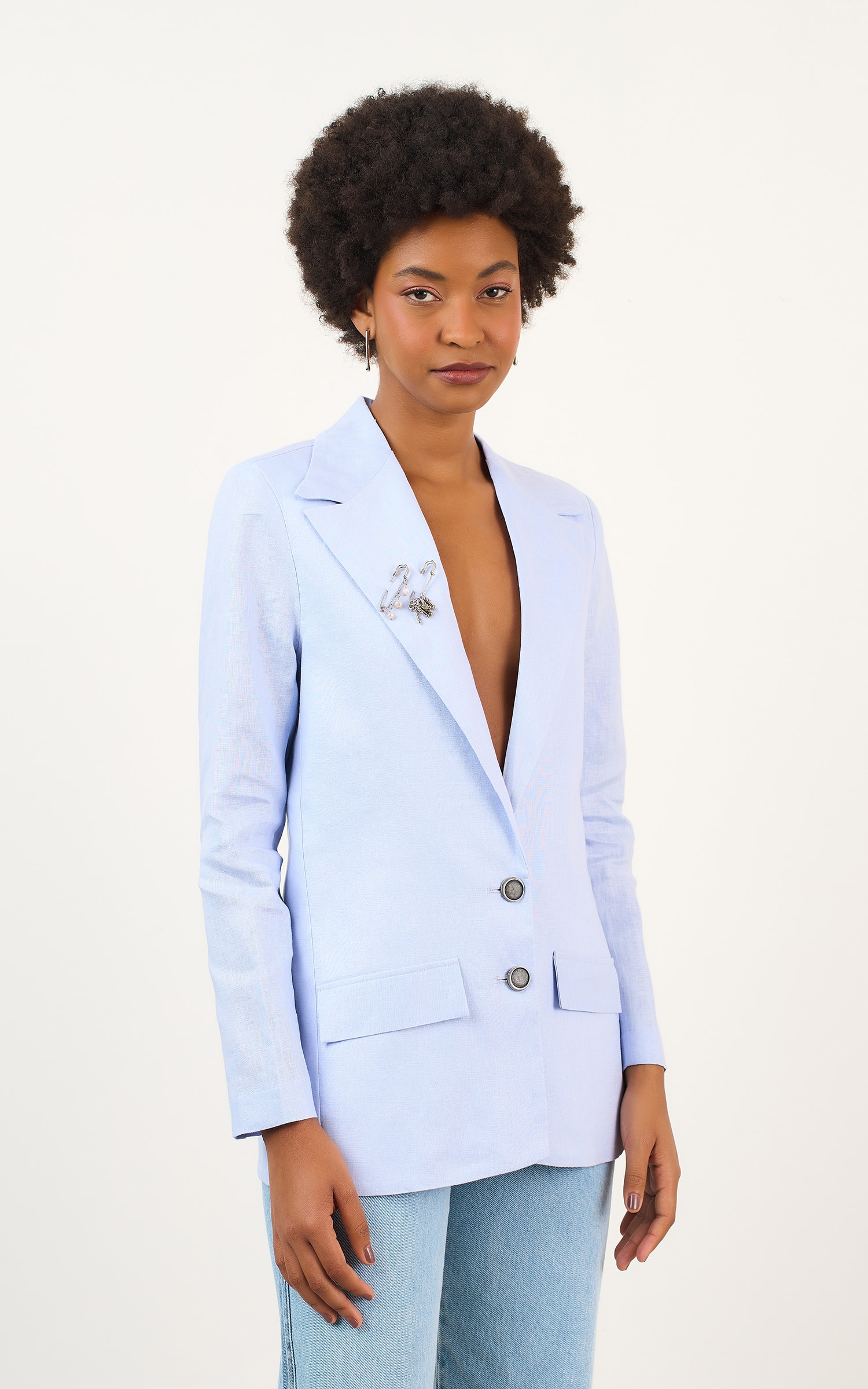 Blazer Linho Mam Nuvem