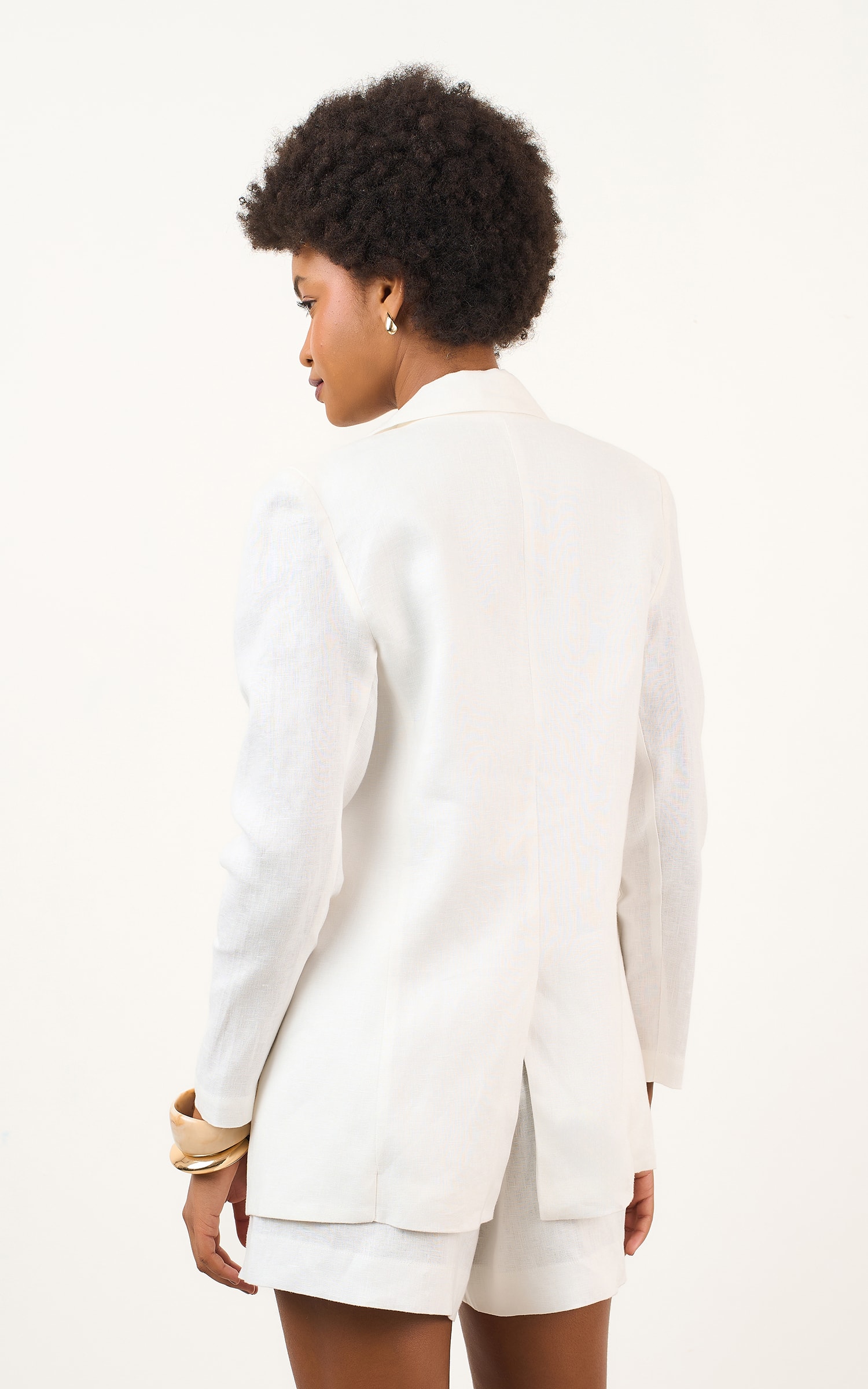 Blazer Linho Mam Off White