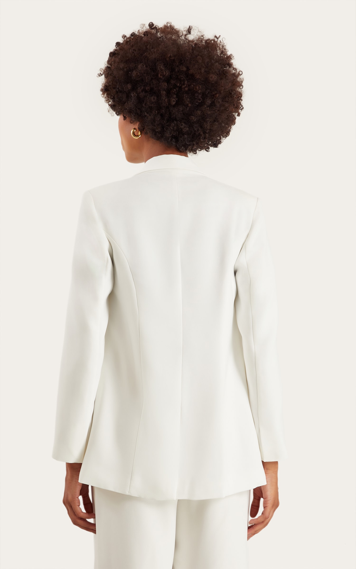 Blazer Living Detalhe Lapela Off White
