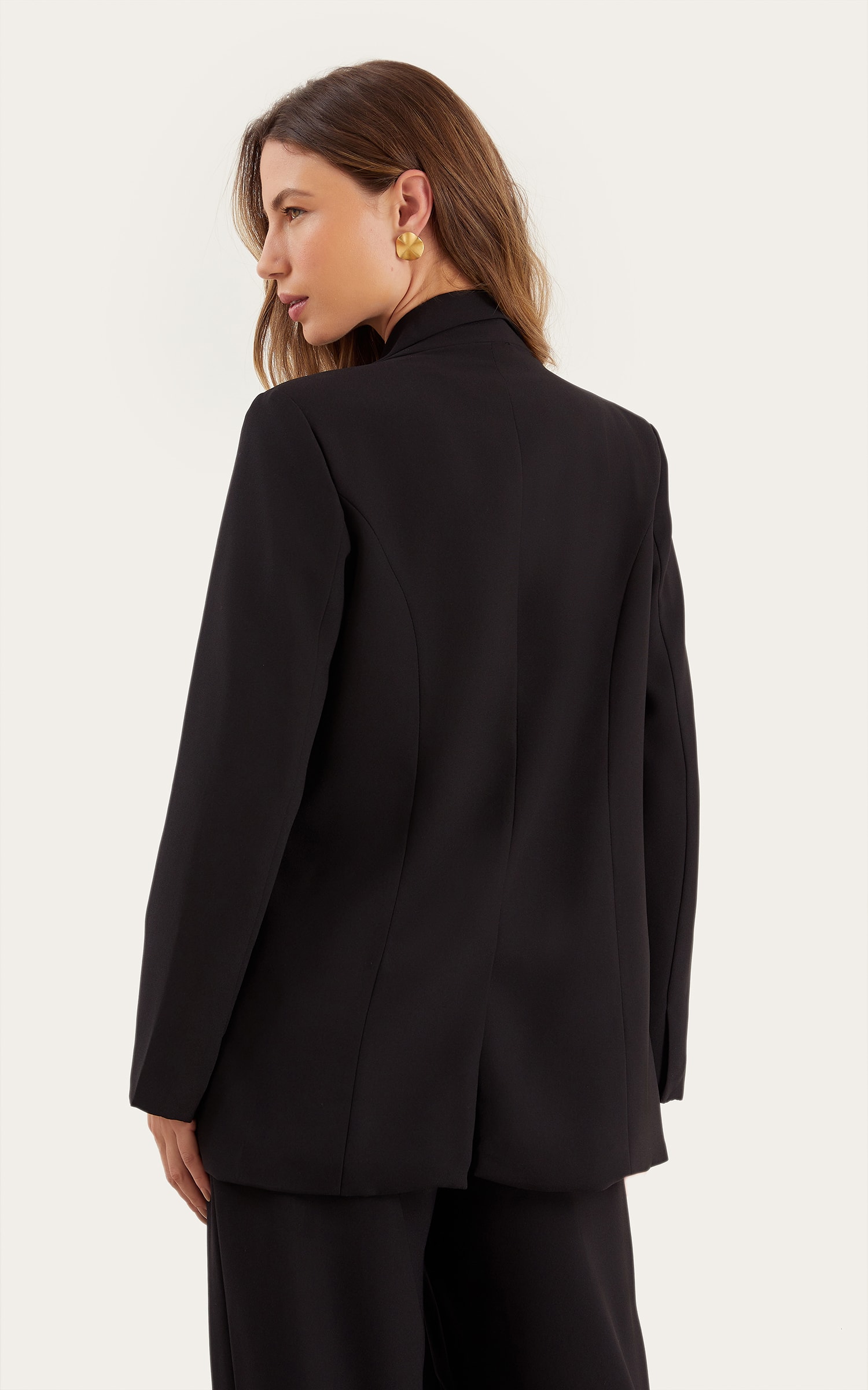 Blazer Living Detalhe Lapela Preto