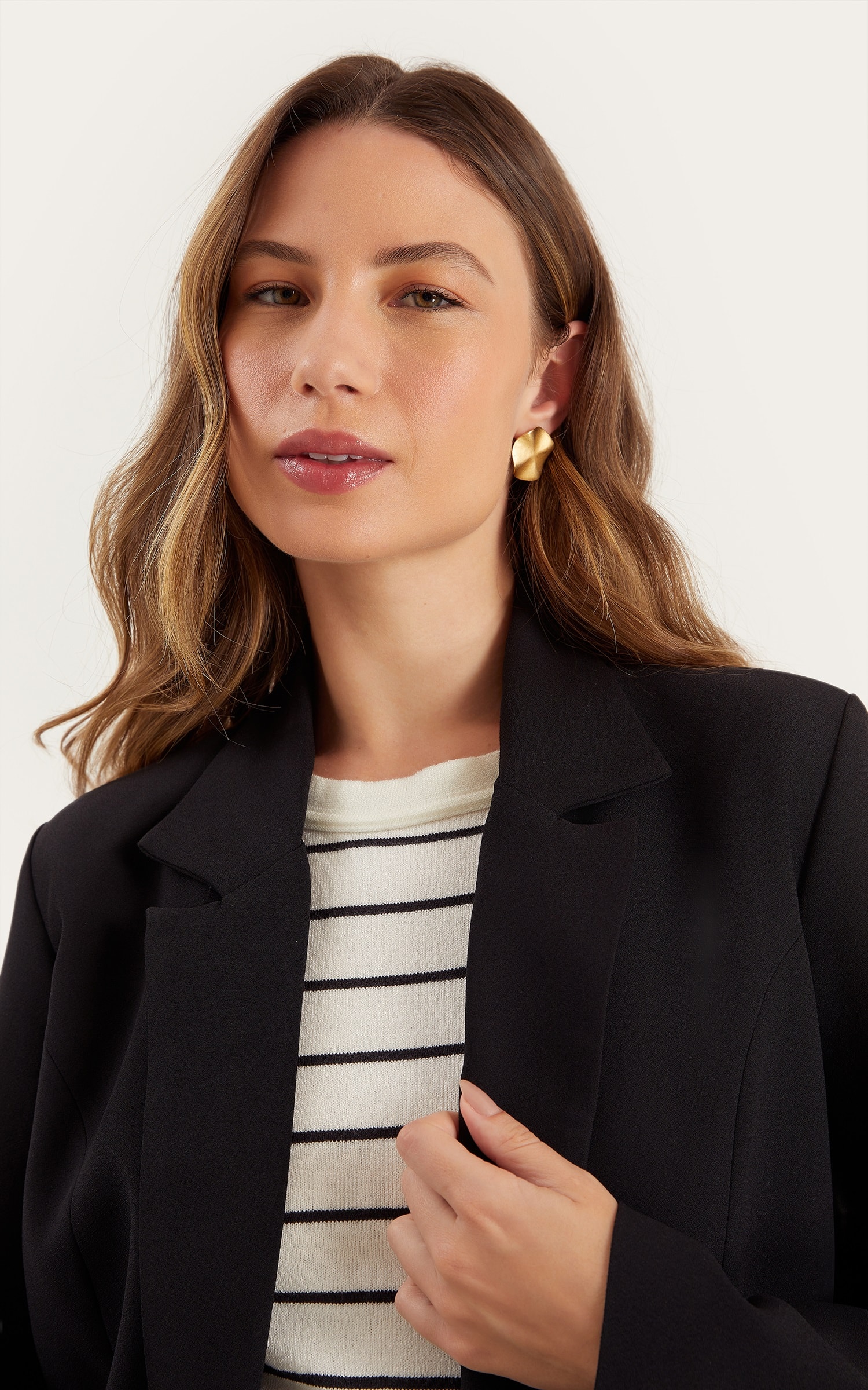 Blazer Living Detalhe Lapela Preto