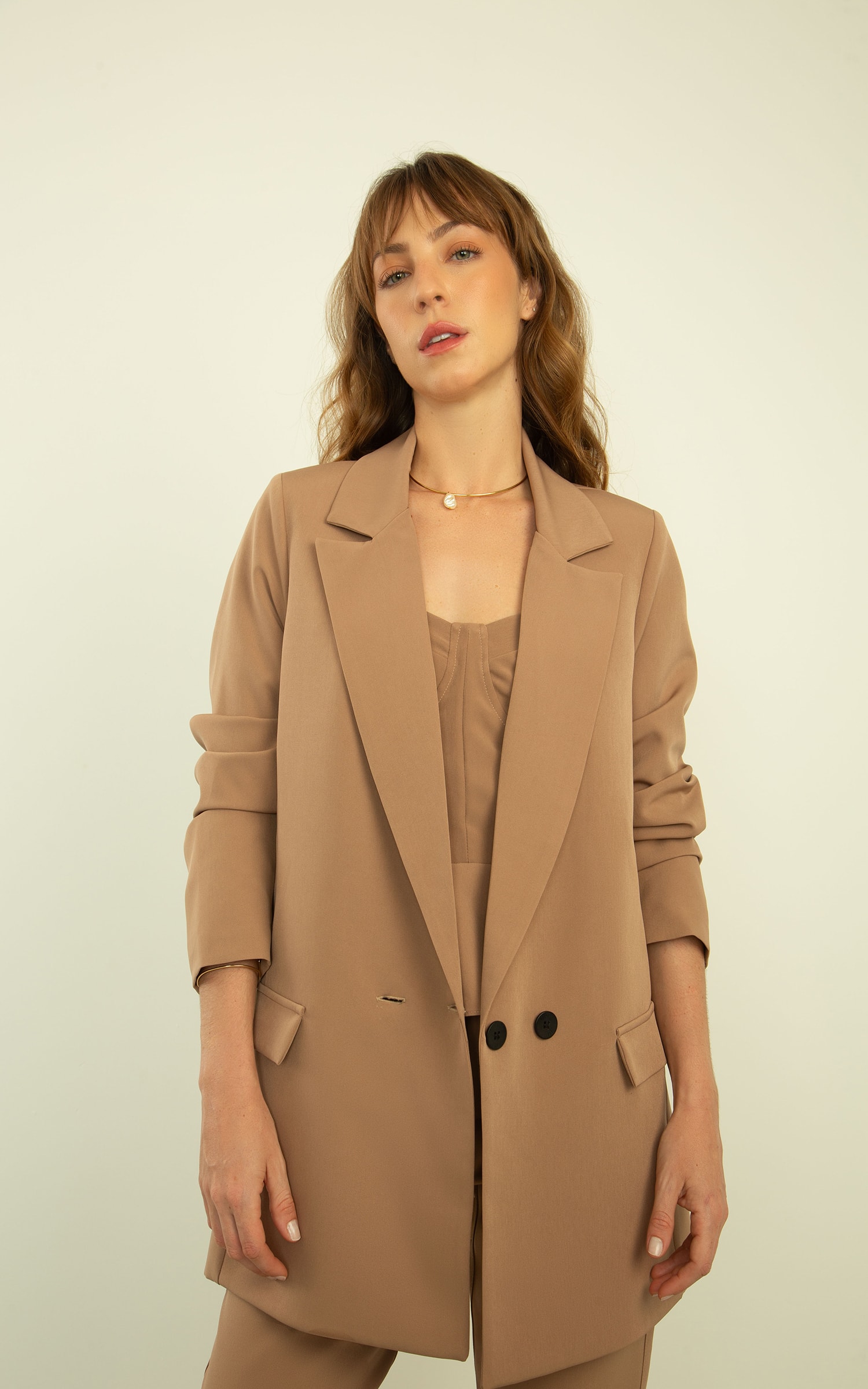 Blazer London Alfaiataria Nude